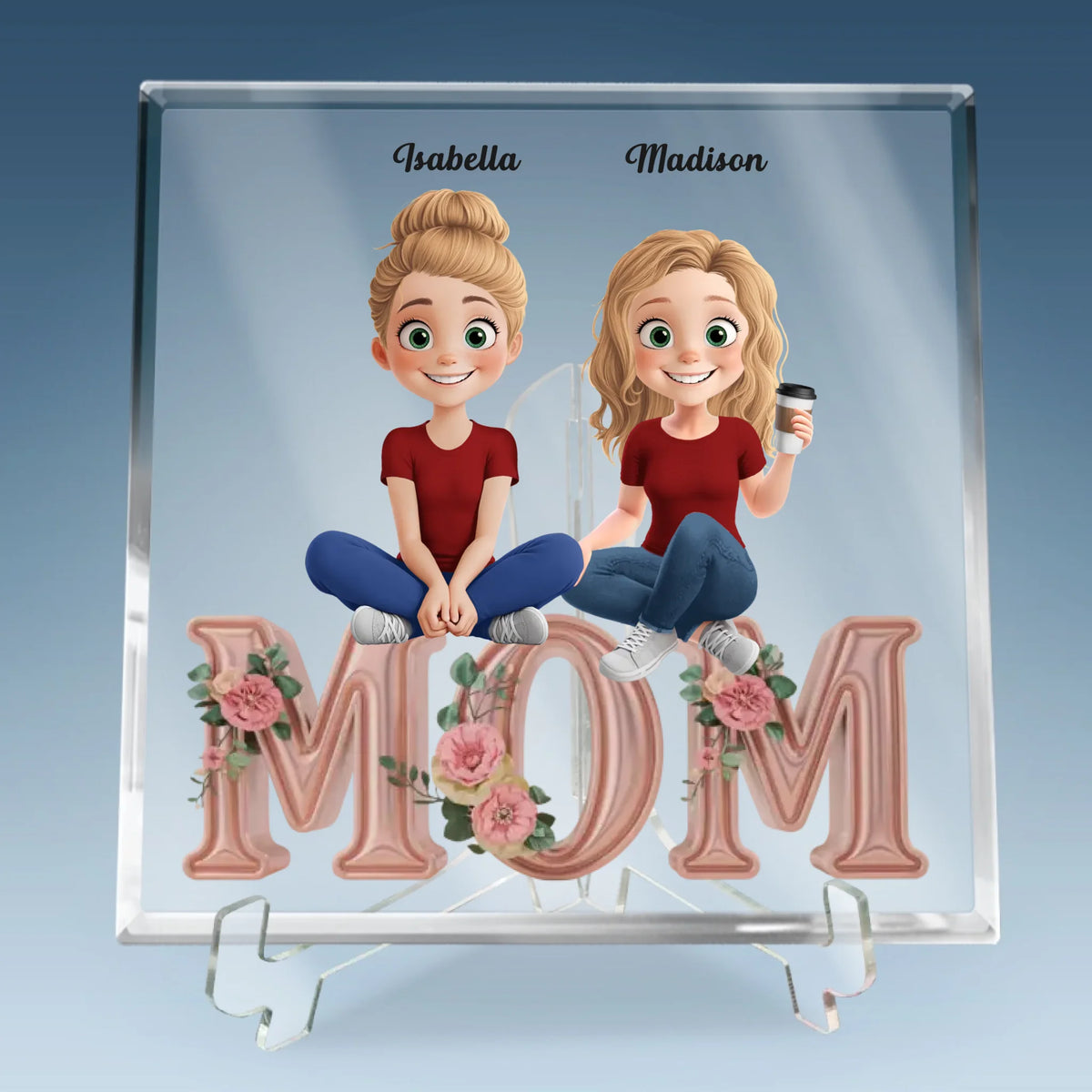 Love That Stands The Test Of Time - Family Personalized Custom Square Shaped Acrylic Plaque - Mother's Day, Gift For Mom, Daughter