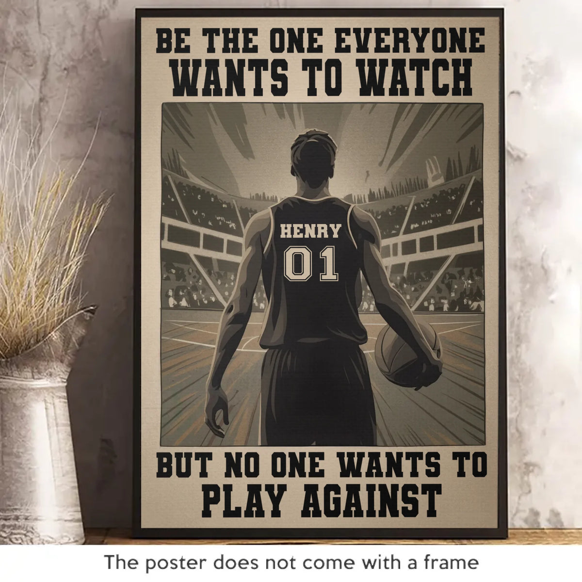 Play Hard, Stand Tall, Win Big - Personalized Custom Vertical Poster - Gift For Sport Lovers, Sport Players