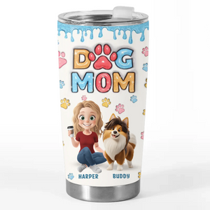 Pawsitively The Best - Dog Personalized Custom 3D Inflated Effect Printed Tumbler - Gift For Pet Owners, Pet Lovers