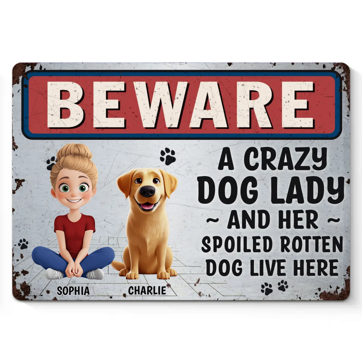 Best Friends Have Fur - Dog Personalized Custom Home Decor Metal Sign - House Warming Gift For Pet Owners, Pet Lovers