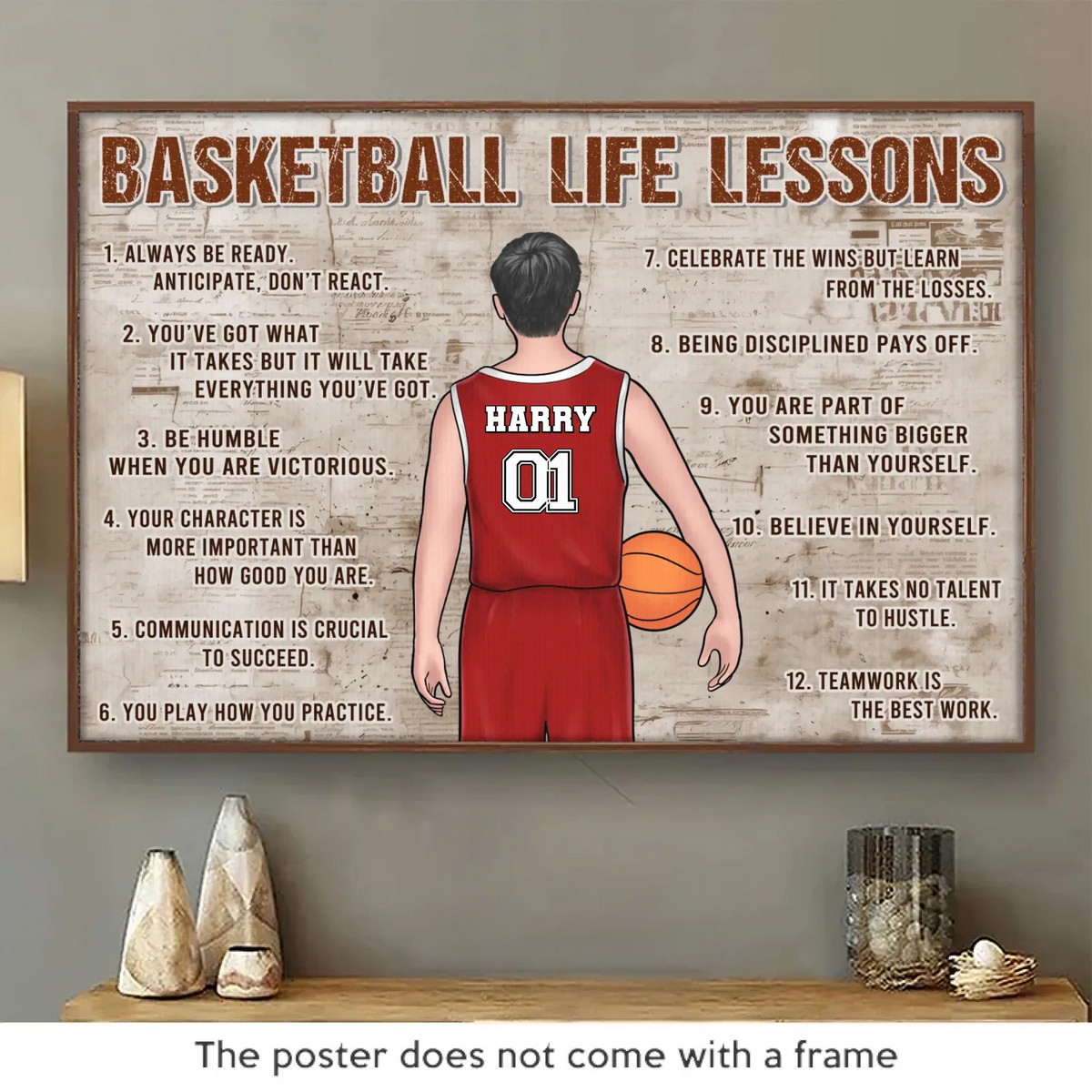 Chasing Hoops, Chasing Dreams - Personalized Custom Horizontal Poster - Gift For Sport Lovers, Sport Players