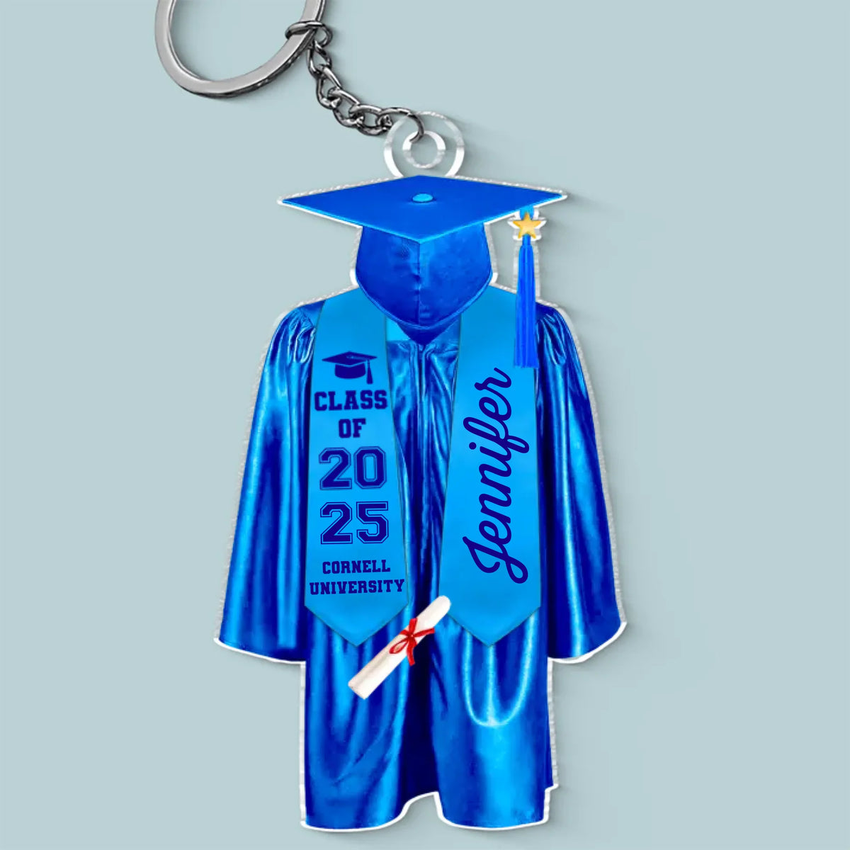Hard Work Pays Off - Family Personalized Custom Shaped Acrylic Keychain - Graduation Gift For Family Members, Siblings, Brothers, Sisters