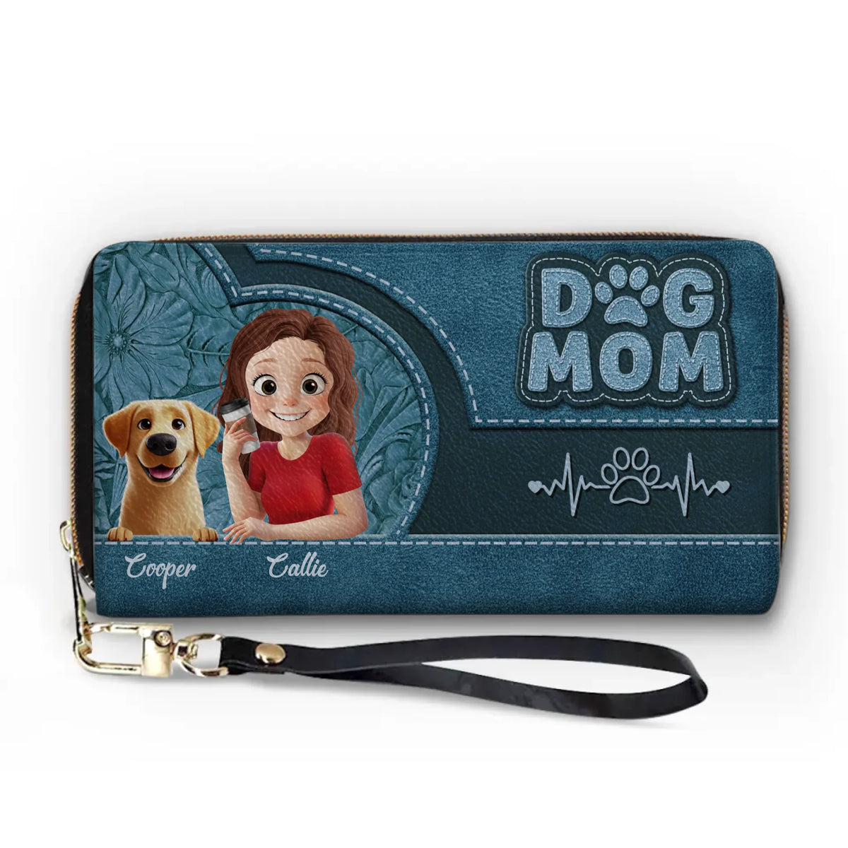 Pawsitively The Best Companion - Dog Personalized Custom Leather Long Wallet - Gift For Pet Owners, Pet Lovers