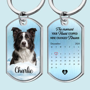 Custom Photo Your Paw Prints Are Etched In My Soul - Memorial Personalized Custom Keychain - Sympathy Gift For Pet Owners, Pet Lovers