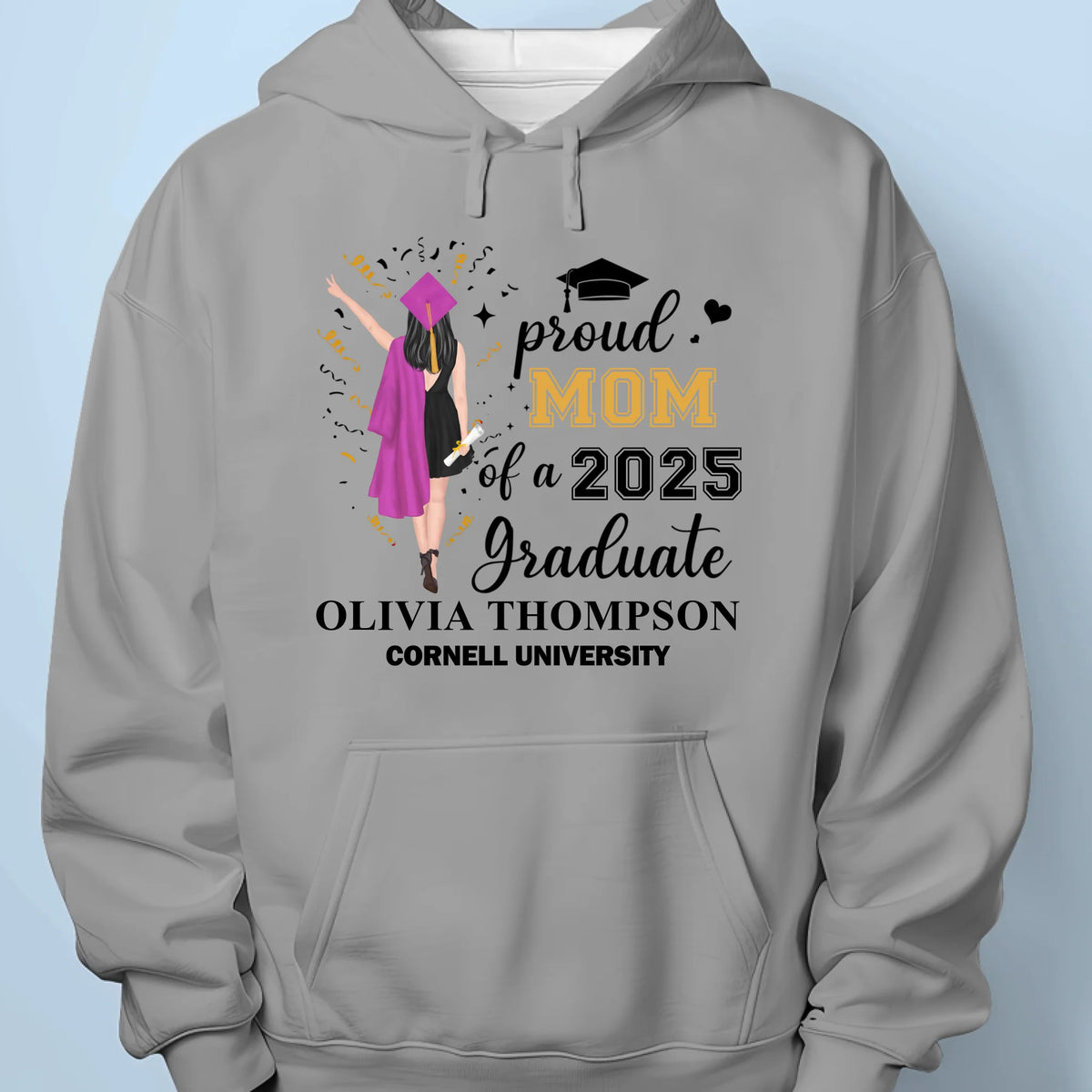 From Late Nights To Graduation Lights - Family Personalized Custom Unisex T-shirt, Premium T-shirt, Hoodie - Graduation Gift For Family Members, Siblings, Brothers, Sisters