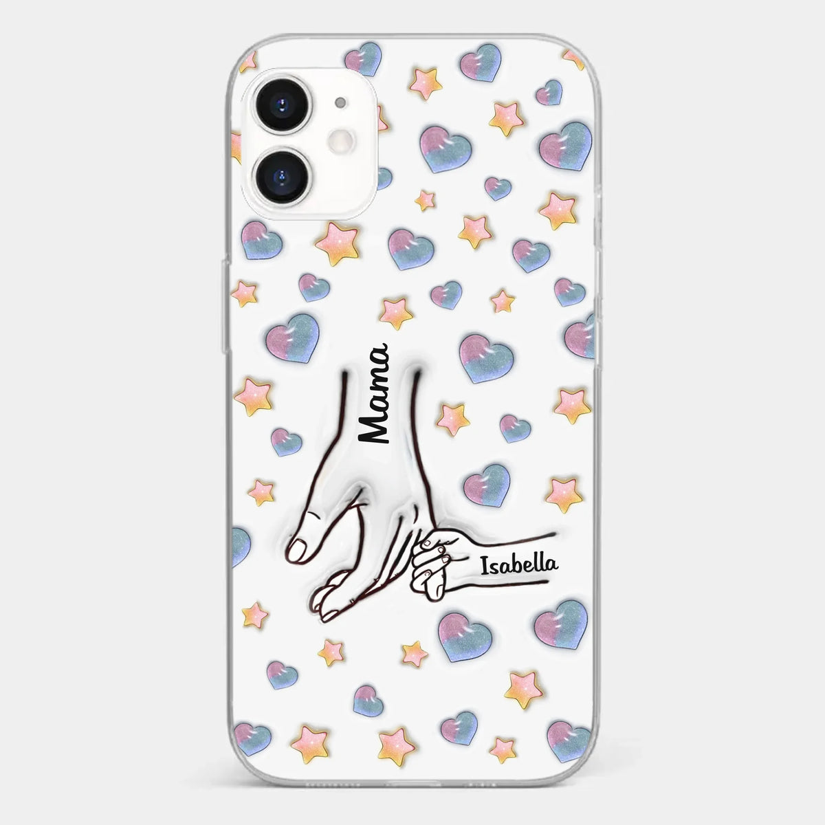 A Bond That Warms The Heart - Family Personalized Custom 3D Inflated Effect Printed Clear Phone Case - Mother's Day, Gift For Mom, Grandma