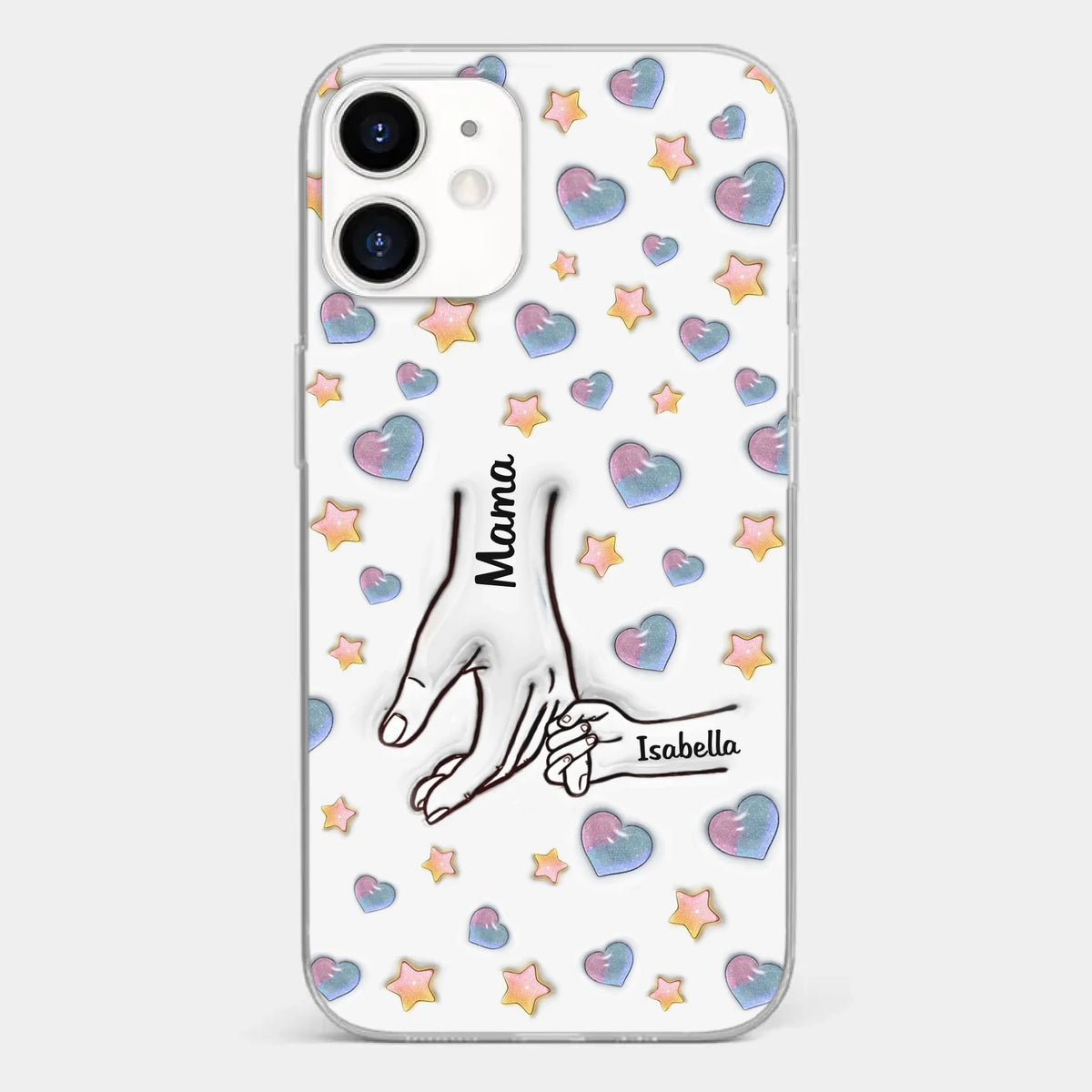 A Bond That Warms The Heart - Family Personalized Custom 3D Inflated Effect Printed Clear Phone Case - Mother's Day, Gift For Mom, Grandma