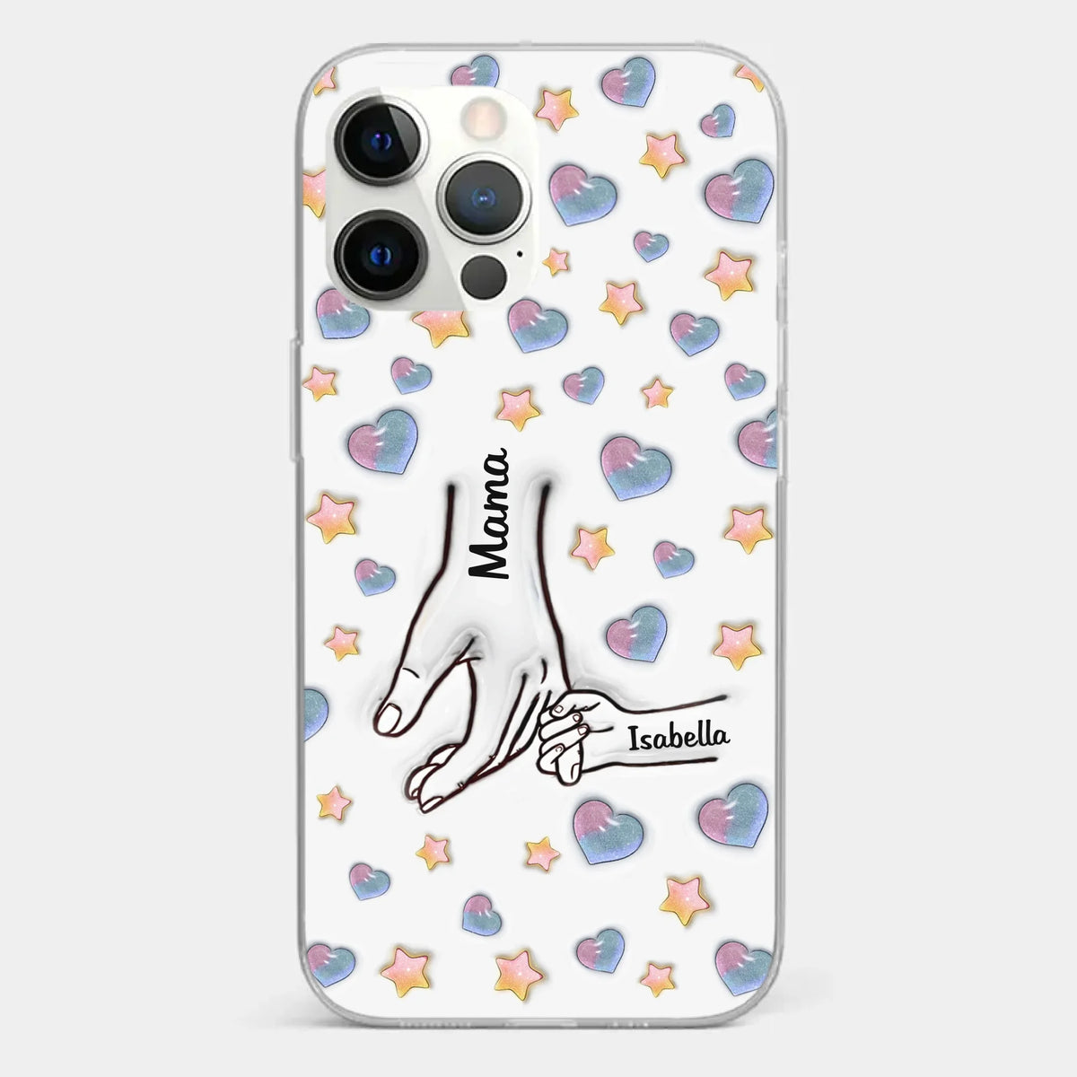 A Bond That Warms The Heart - Family Personalized Custom 3D Inflated Effect Printed Clear Phone Case - Mother's Day, Gift For Mom, Grandma