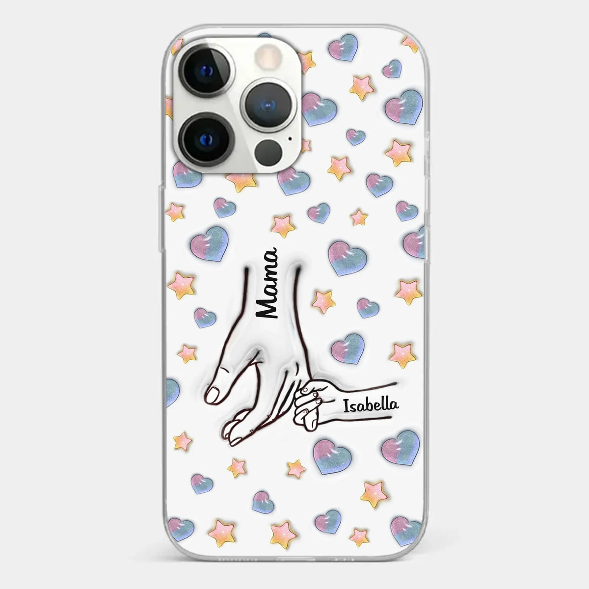 A Bond That Warms The Heart - Family Personalized Custom 3D Inflated Effect Printed Clear Phone Case - Mother's Day, Gift For Mom, Grandma