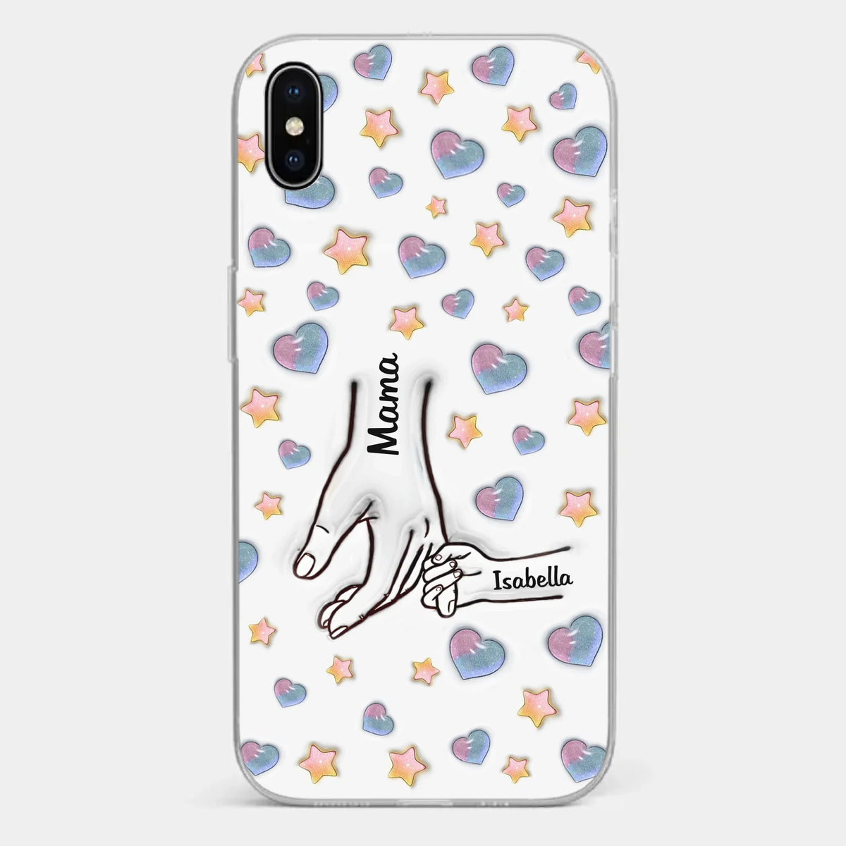 A Bond That Warms The Heart - Family Personalized Custom 3D Inflated Effect Printed Clear Phone Case - Mother's Day, Gift For Mom, Grandma