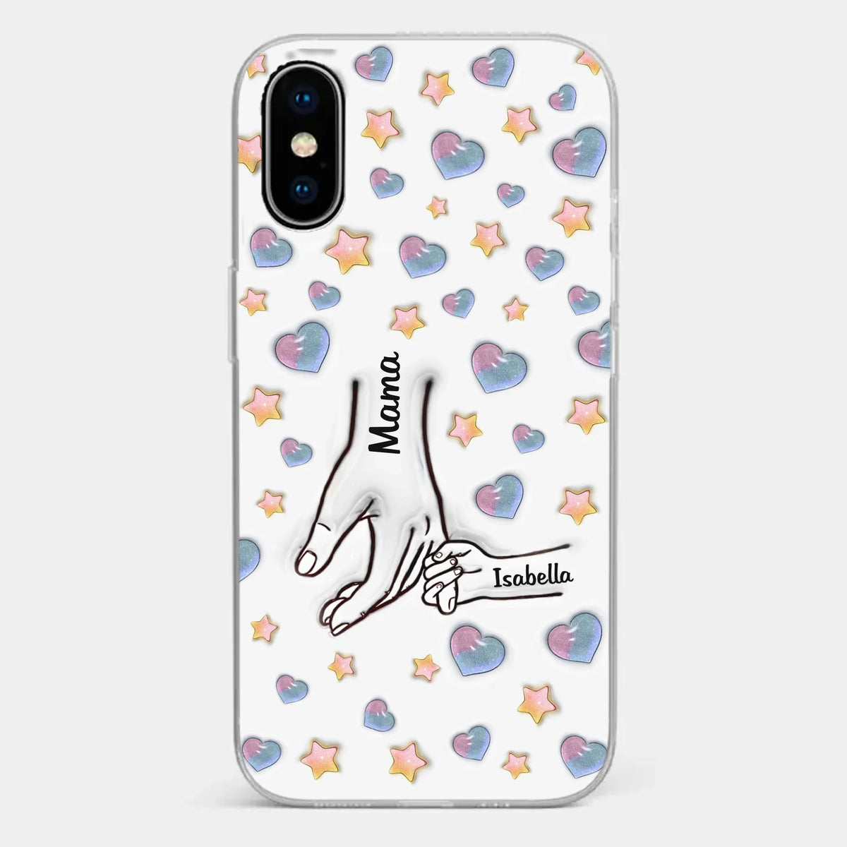 A Bond That Warms The Heart - Family Personalized Custom 3D Inflated Effect Printed Clear Phone Case - Mother's Day, Gift For Mom, Grandma