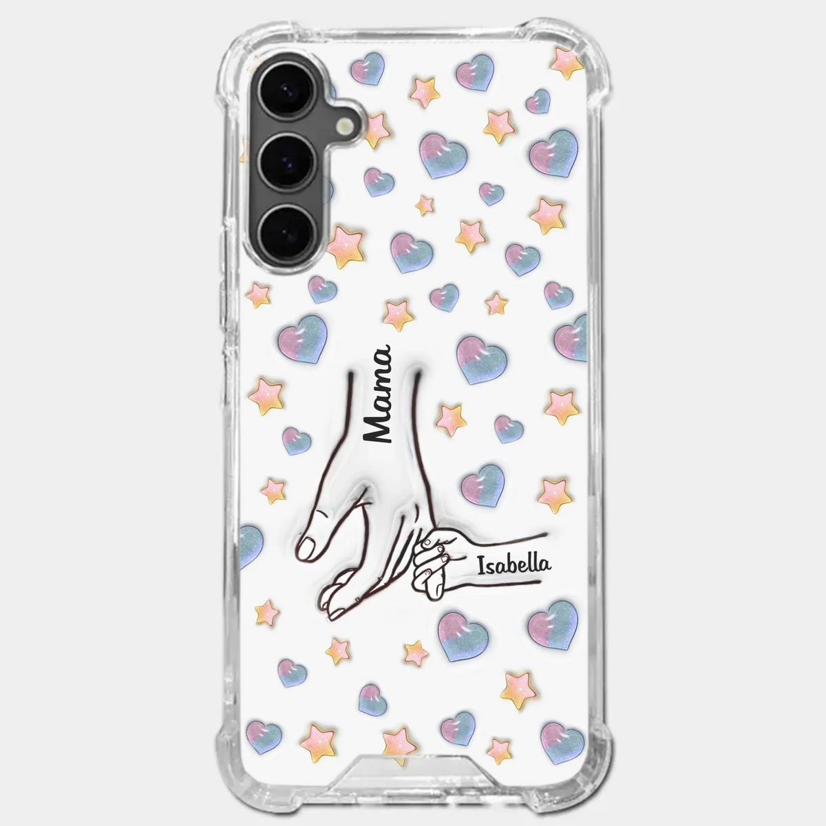 A Bond That Warms The Heart - Family Personalized Custom 3D Inflated Effect Printed Clear Phone Case - Mother's Day, Gift For Mom, Grandma