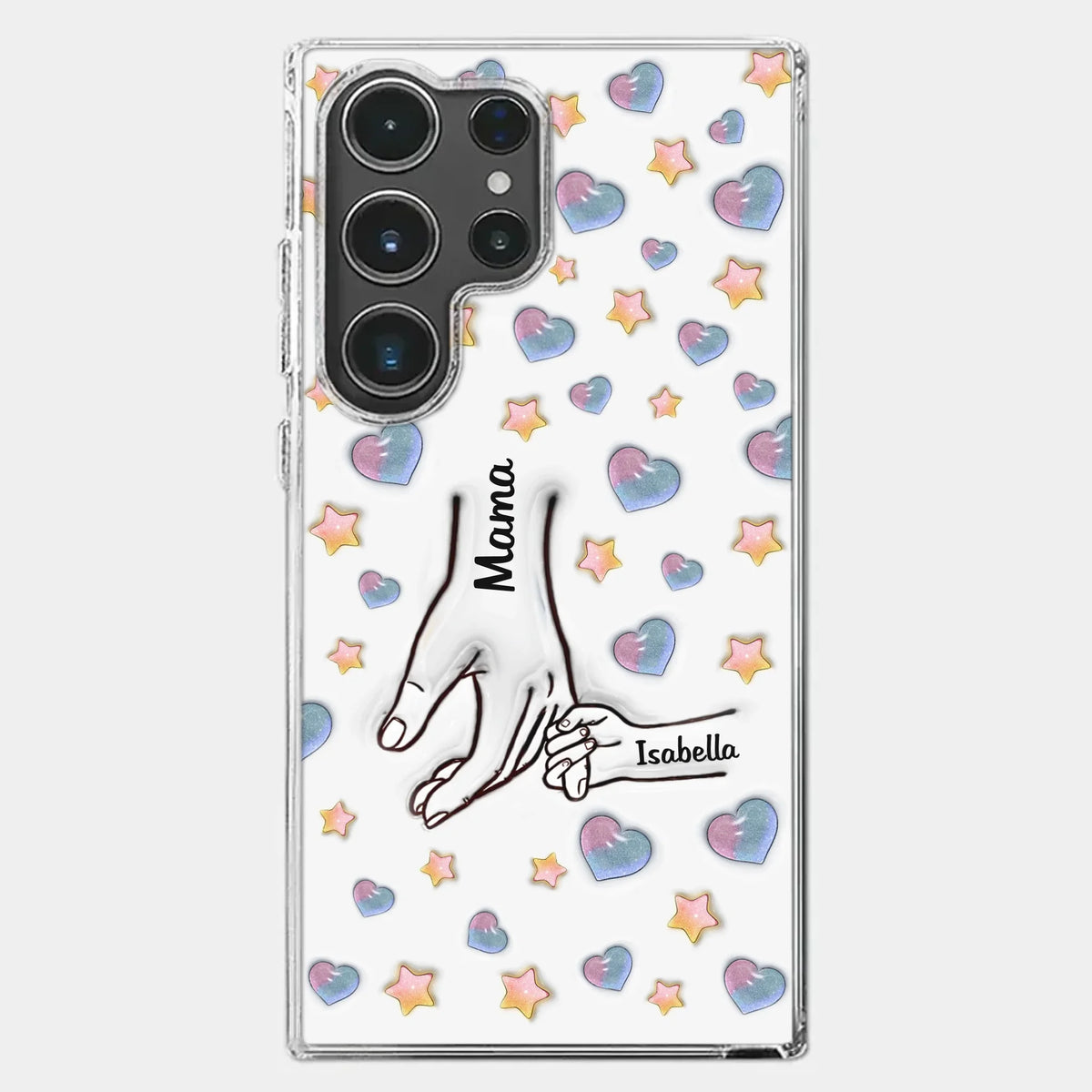 A Bond That Warms The Heart - Family Personalized Custom 3D Inflated Effect Printed Clear Phone Case - Mother's Day, Gift For Mom, Grandma