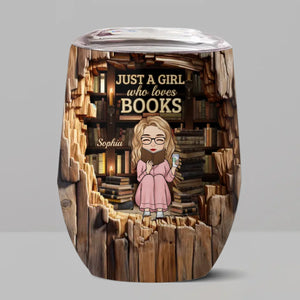 Life’s Better With A Book In Hand - Personalized Custom Wine Tumbler - Gift For Book Lovers