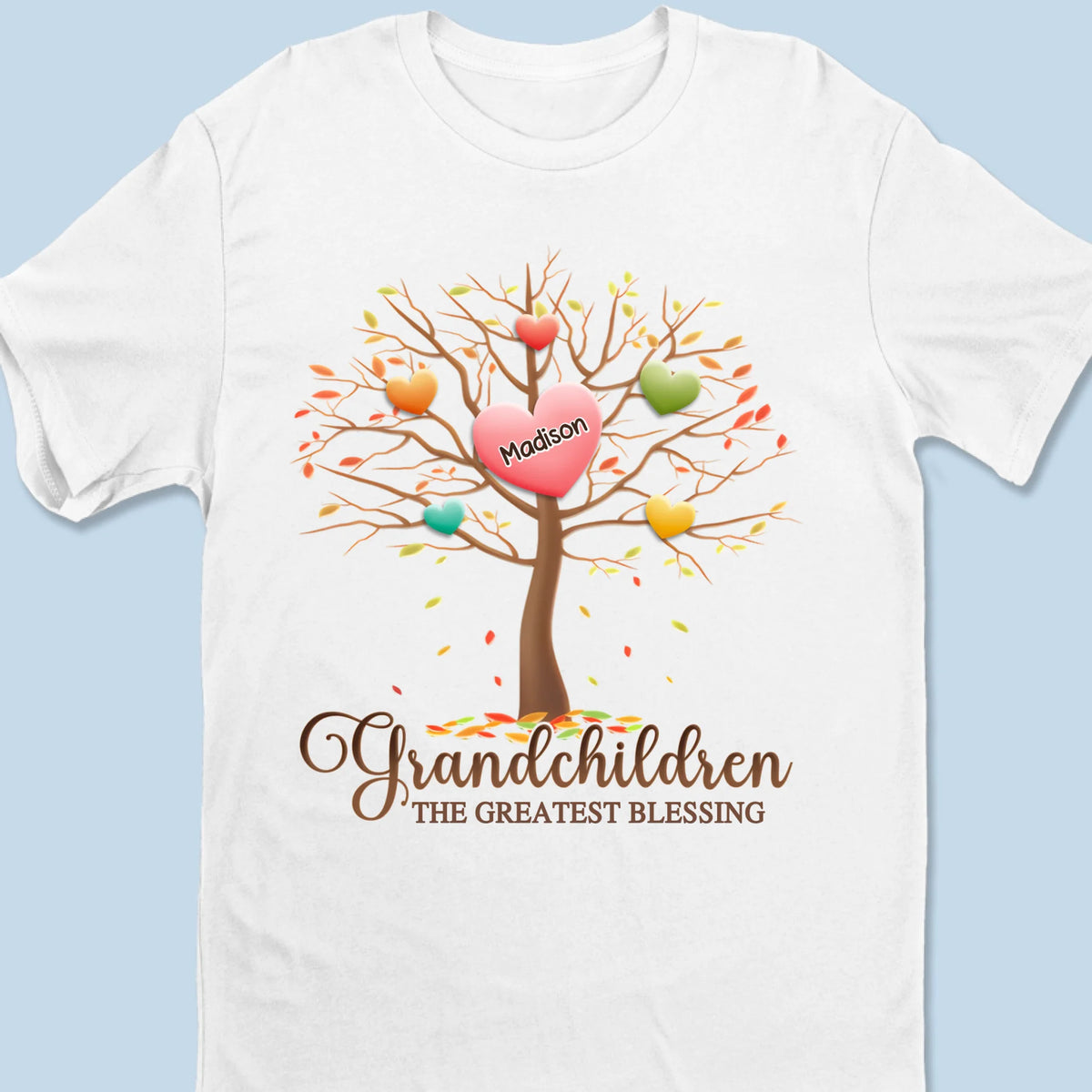 A Grandparent’s Love Grows Forever - Family Personalized Custom Unisex T-shirt, Premium T-shirt, Hoodie - Gift For Grandma, Grandpa, Grandkid