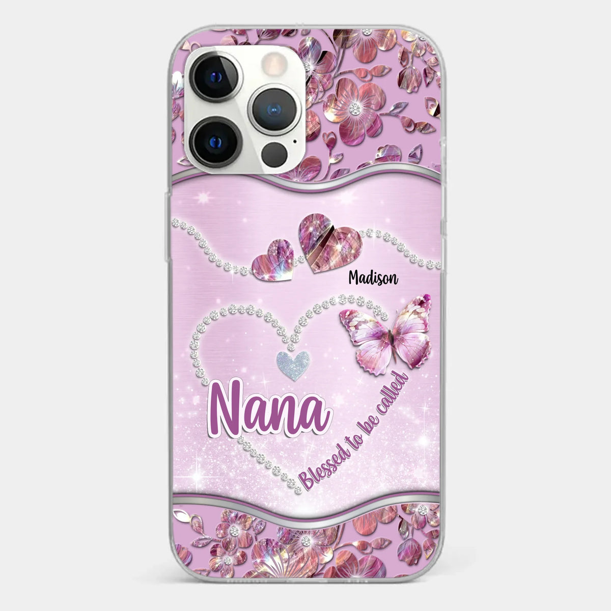 Grandkids Fill Nana’s Life With Love - Family Personalized Custom Clear Phone Case - Mother's Day Gift For Mom, Grandma