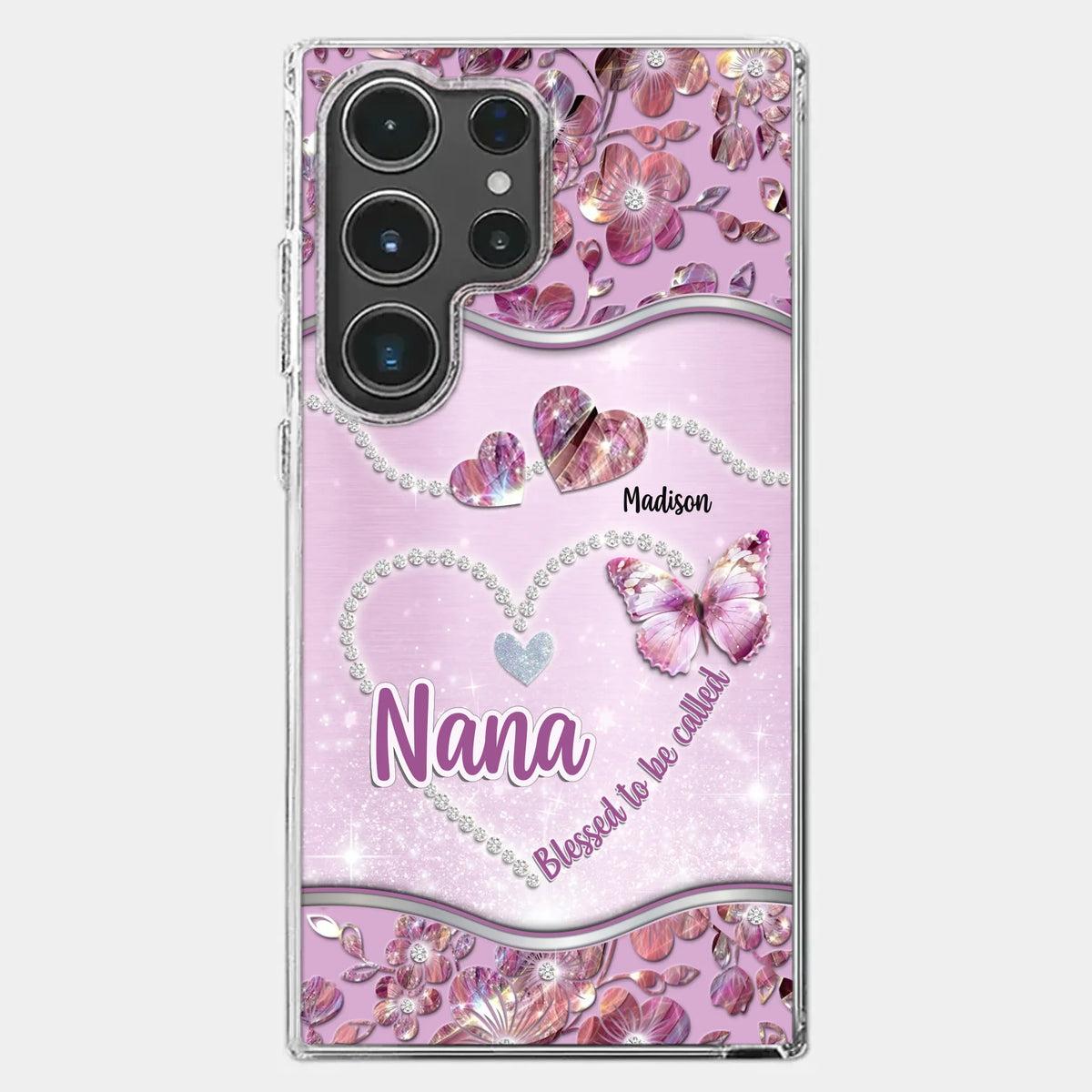 Grandkids Fill Nana’s Life With Love - Family Personalized Custom Clear Phone Case - Mother's Day Gift For Mom, Grandma