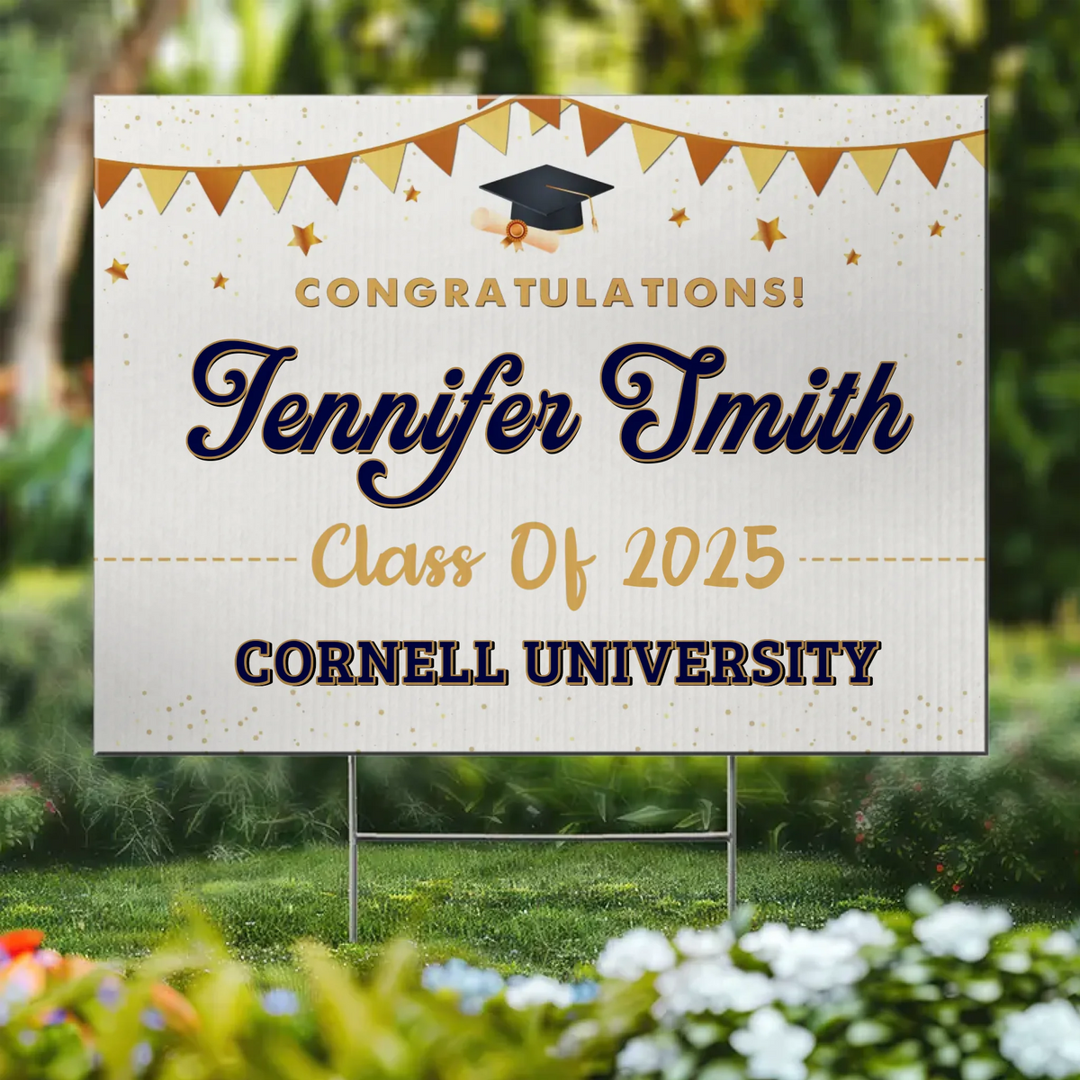 A Journey Worth Every Step - Family Personalized Custom Yard Sign - Graduation Gift For Family Members, Siblings, Brothers, Sisters
