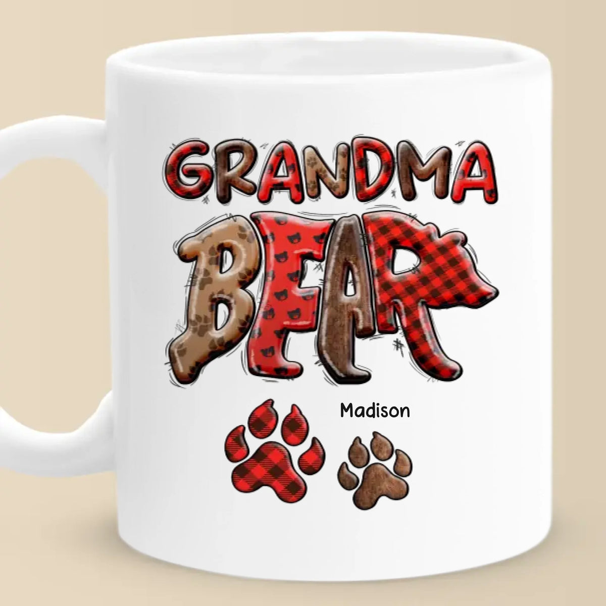 Grandma’s Love Is Unbearable - Family Personalized Custom Mug - Mother's Day, Gift For Mom, Grandma