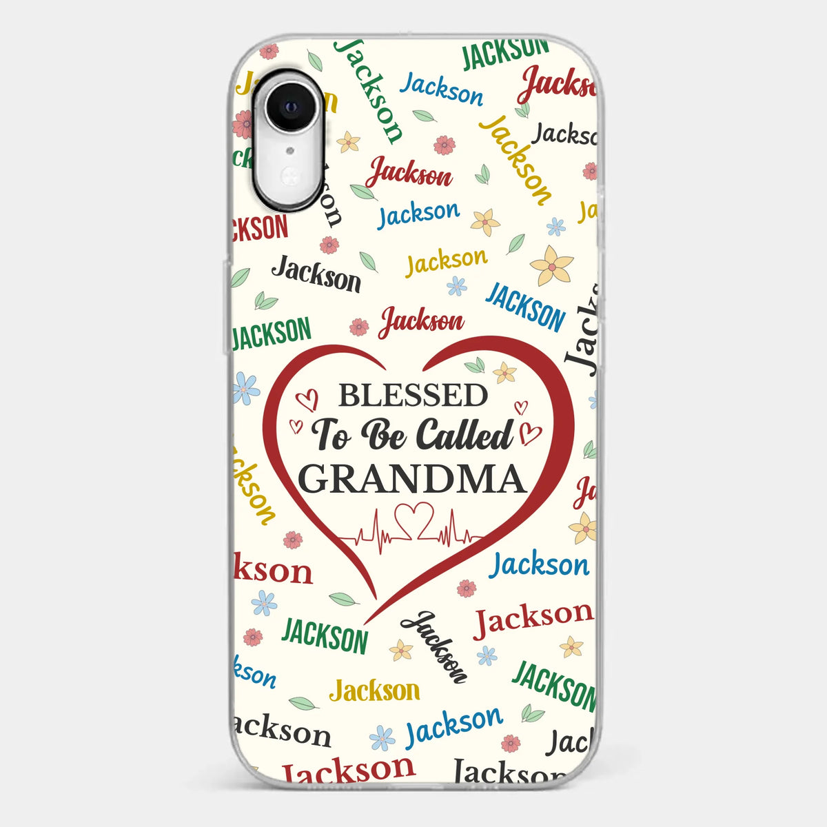 A Name Written In Love, Grandma - Family Personalized Custom Clear Phone Case - Mother's Day Gift For Mom, Grandma