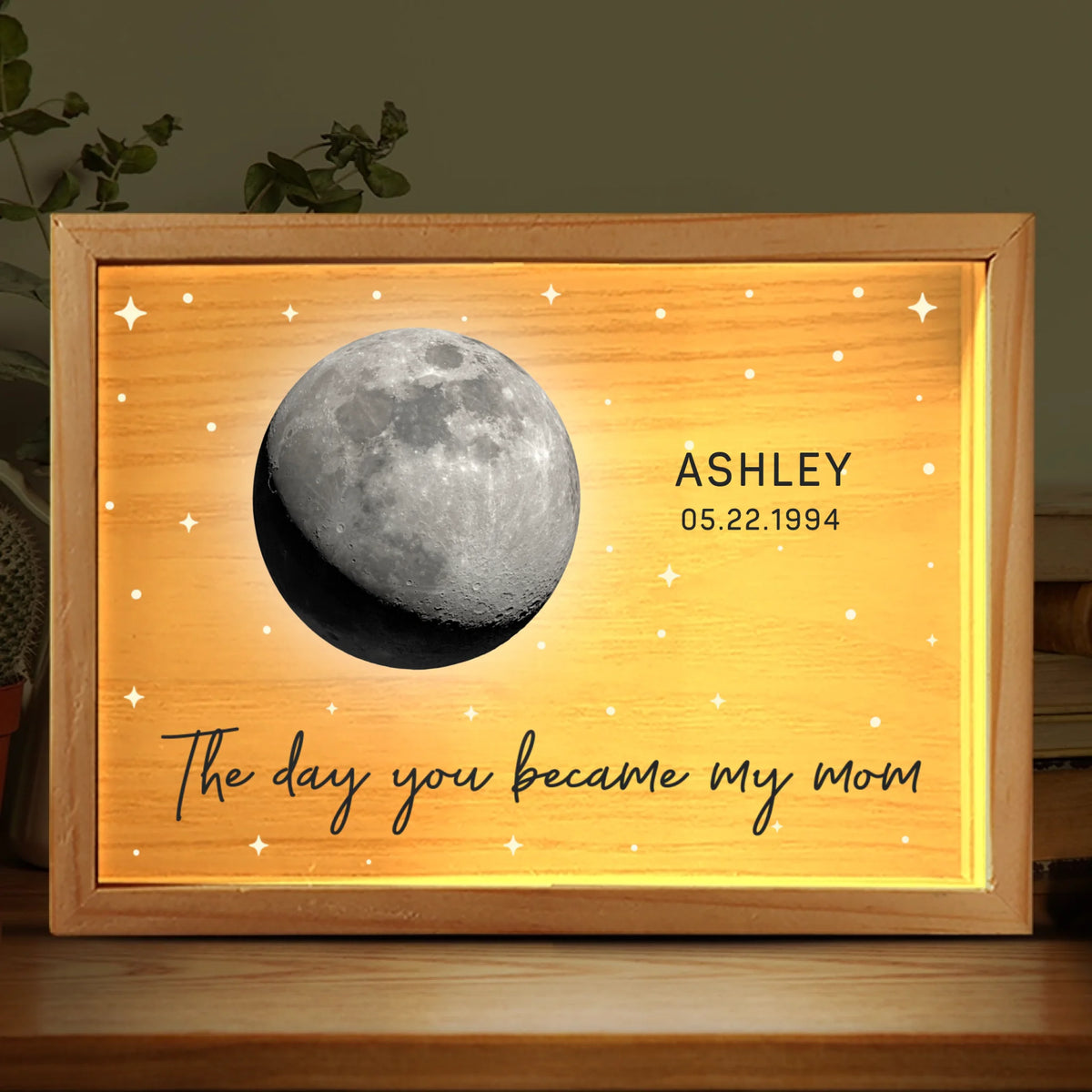 The Day You Became Our Forever - Family Personalized Custom Frame Light Box - Mother's Day, Gift For Mom, Grandma