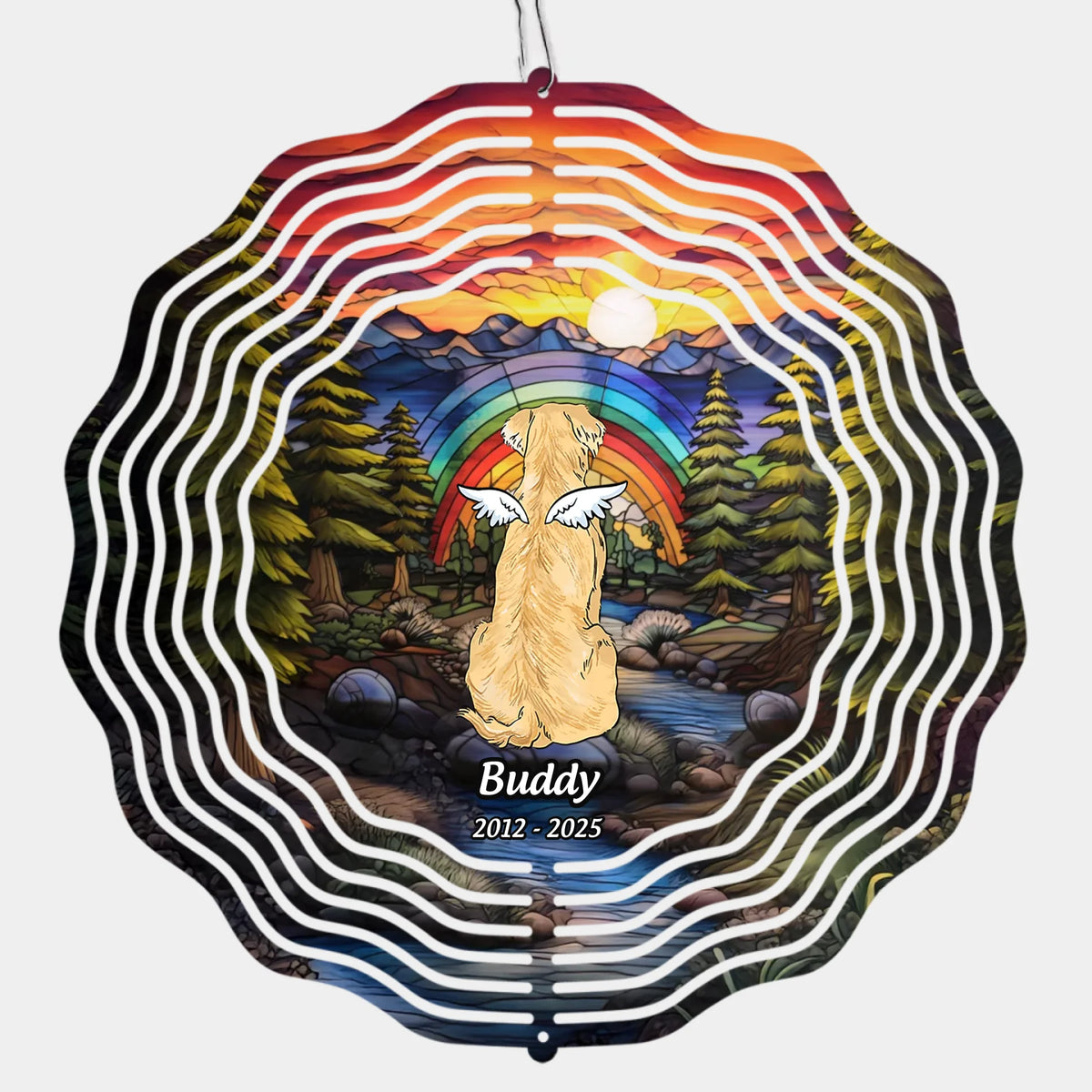 In My Heart, You’re Never Gone - Memorial Personalized Custom Wind Spinner - Sympathy Gift For Pet Owners, Pet Lovers