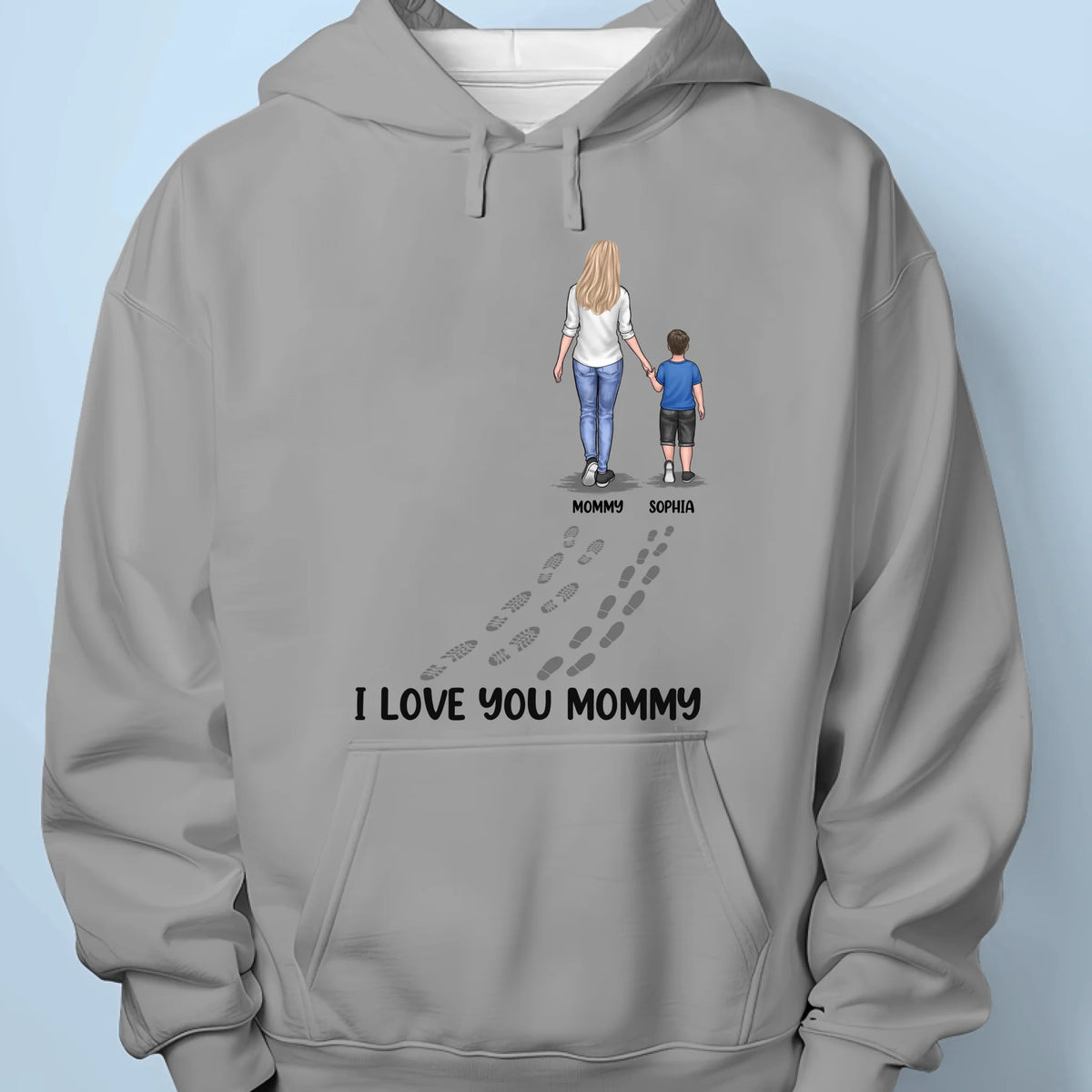 Following In Your Footsteps With Love & Gratitude -  Family Personalized Custom Unisex T-shirt, Premium T-shirt, Hoodie - Mother's Day Gift For Mom, Grandma