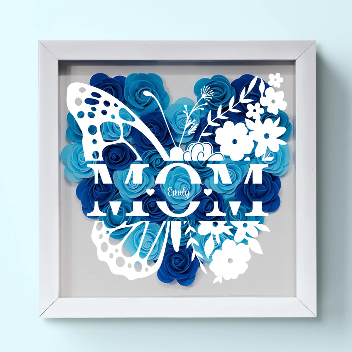 Love You, Always And Forever - Family Personalized Custom Flower Shadow Box - Mother's Day, Gift For Mom, Grandma