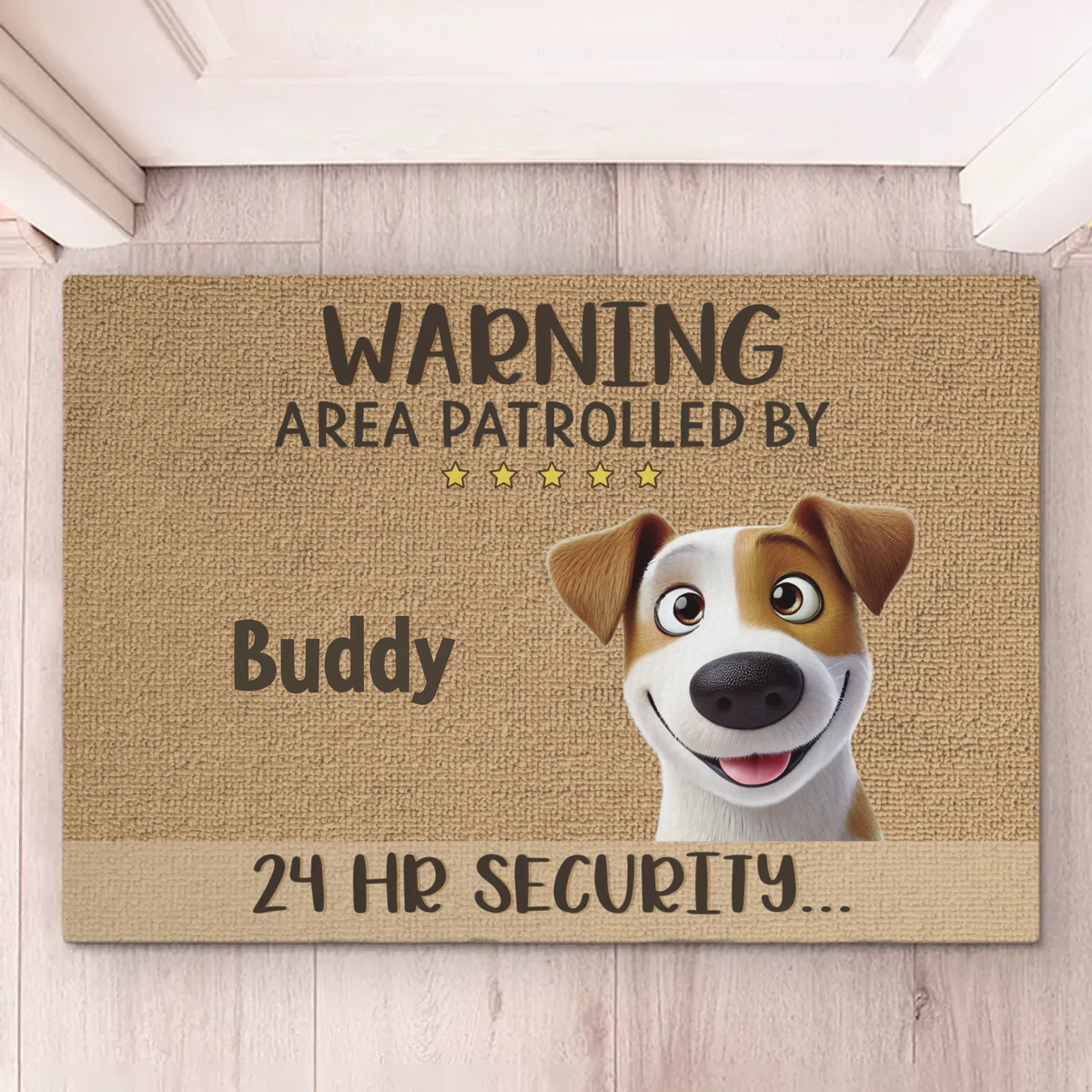 Guard Dogs With Wagging Tails - Dog Personalized Custom Home Decor Decorative Mat - House Warming Gift For Pet Owners, Pet Lovers