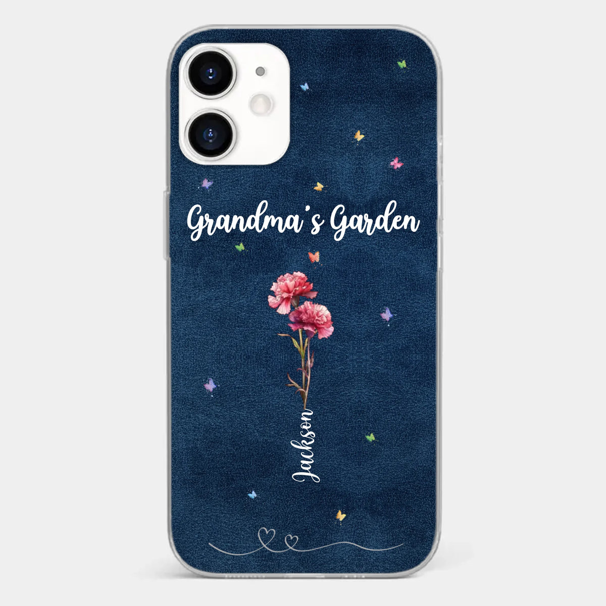 Her Garden Grows With Love - Family Personalized Custom Clear Phone Case - Mother's Day, Gift For Mom, Grandma
