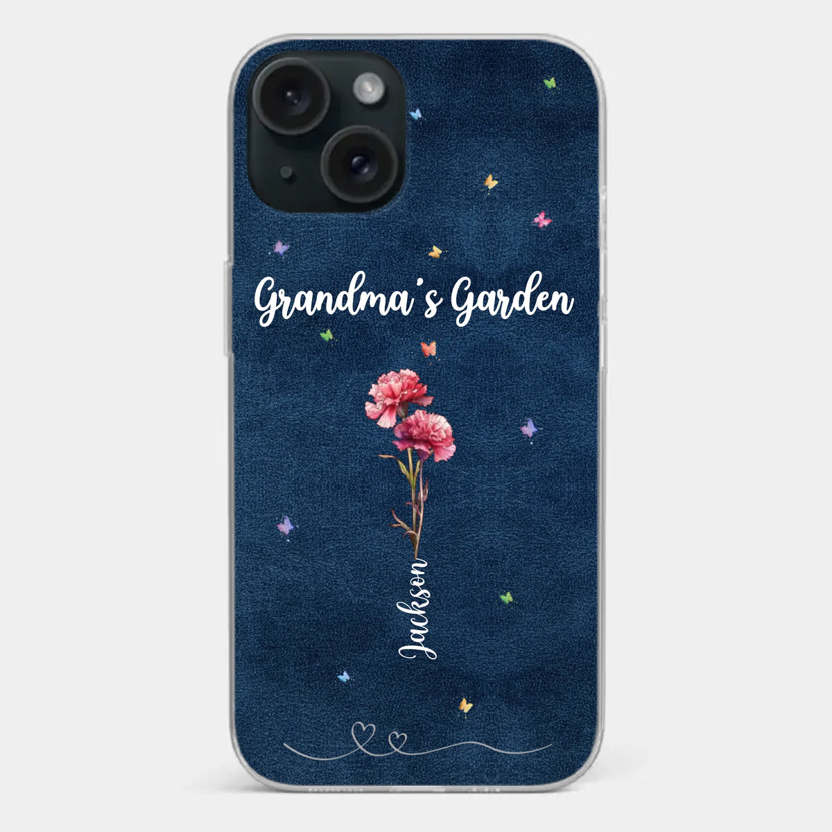 Her Garden Grows With Love - Family Personalized Custom Clear Phone Case - Mother's Day, Gift For Mom, Grandma