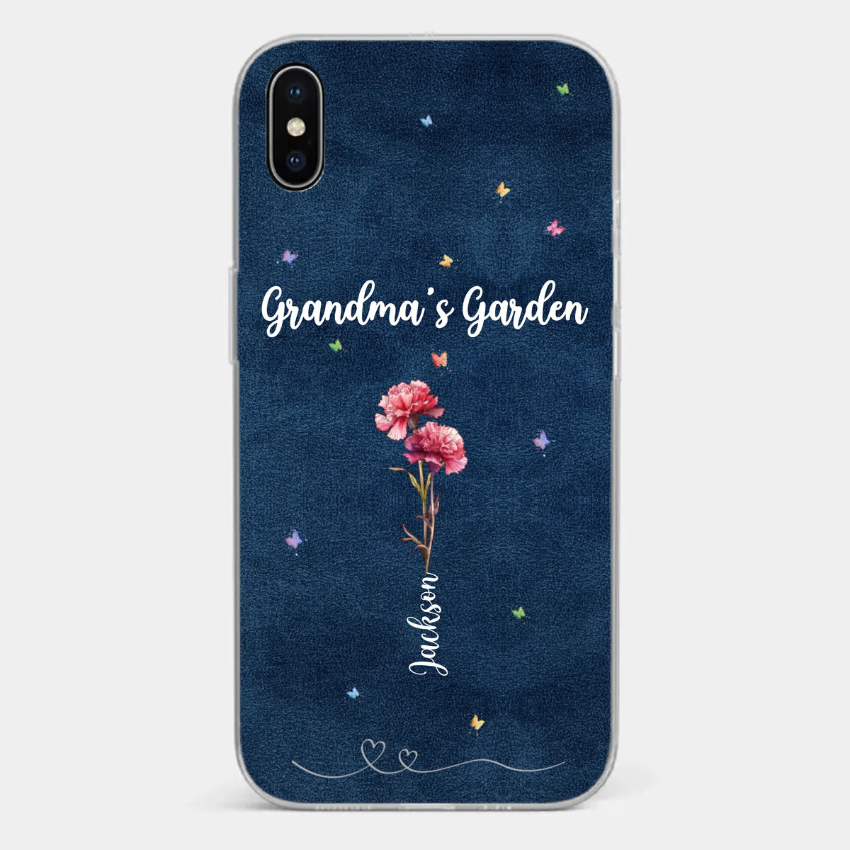 Her Garden Grows With Love - Family Personalized Custom Clear Phone Case - Mother's Day, Gift For Mom, Grandma