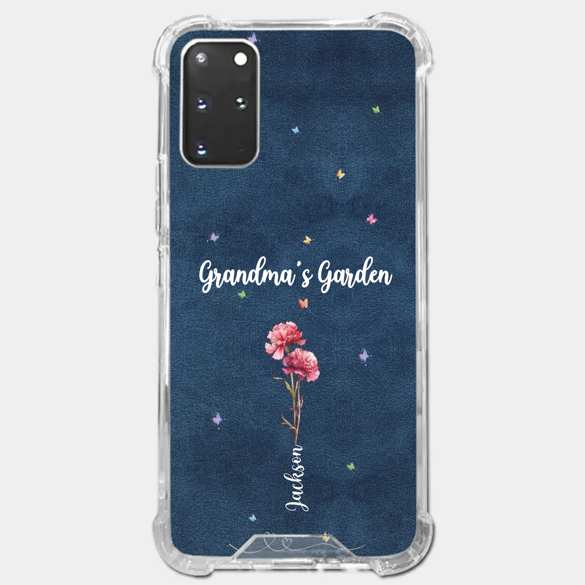 Her Garden Grows With Love - Family Personalized Custom Clear Phone Case - Mother's Day, Gift For Mom, Grandma