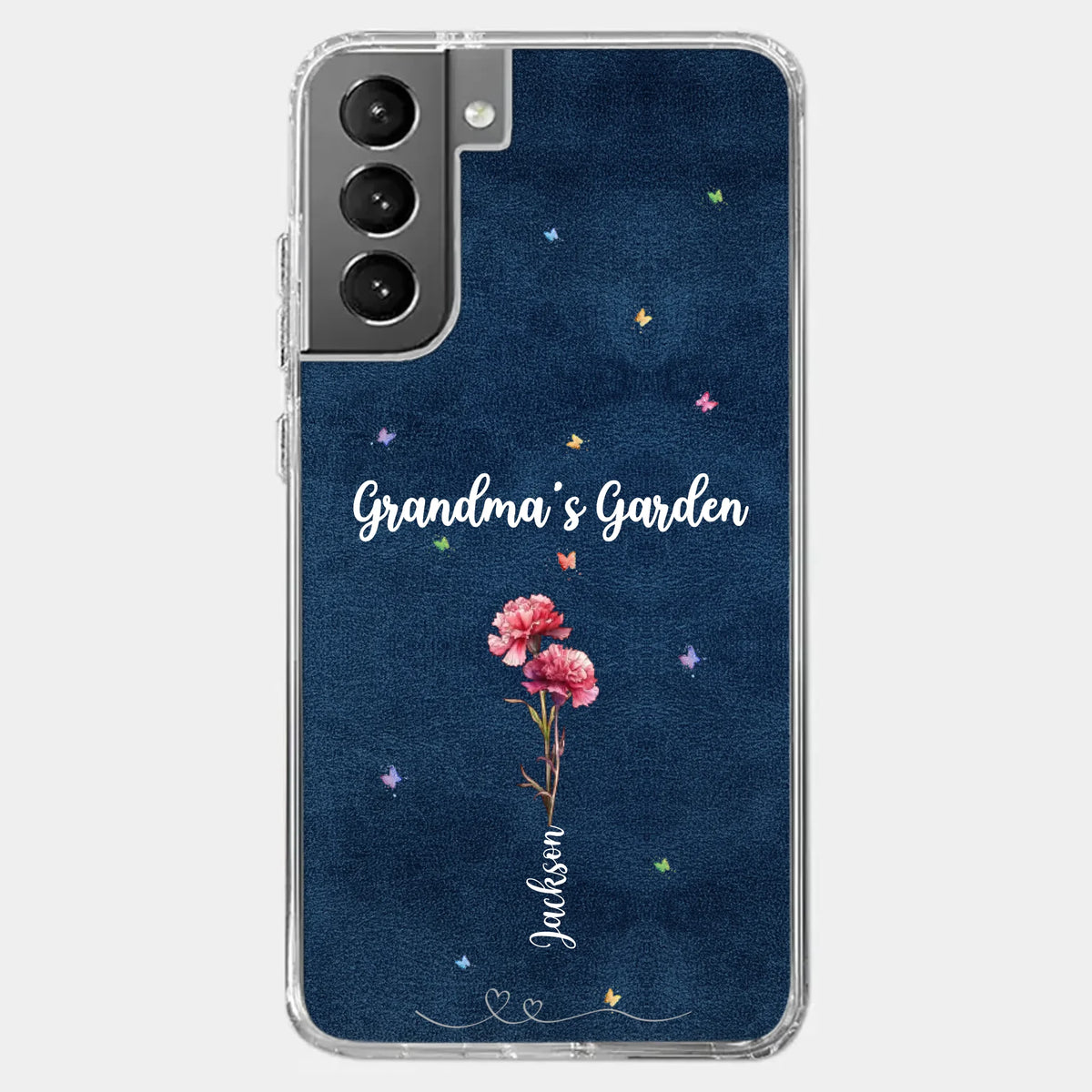 Her Garden Grows With Love - Family Personalized Custom Clear Phone Case - Mother's Day, Gift For Mom, Grandma