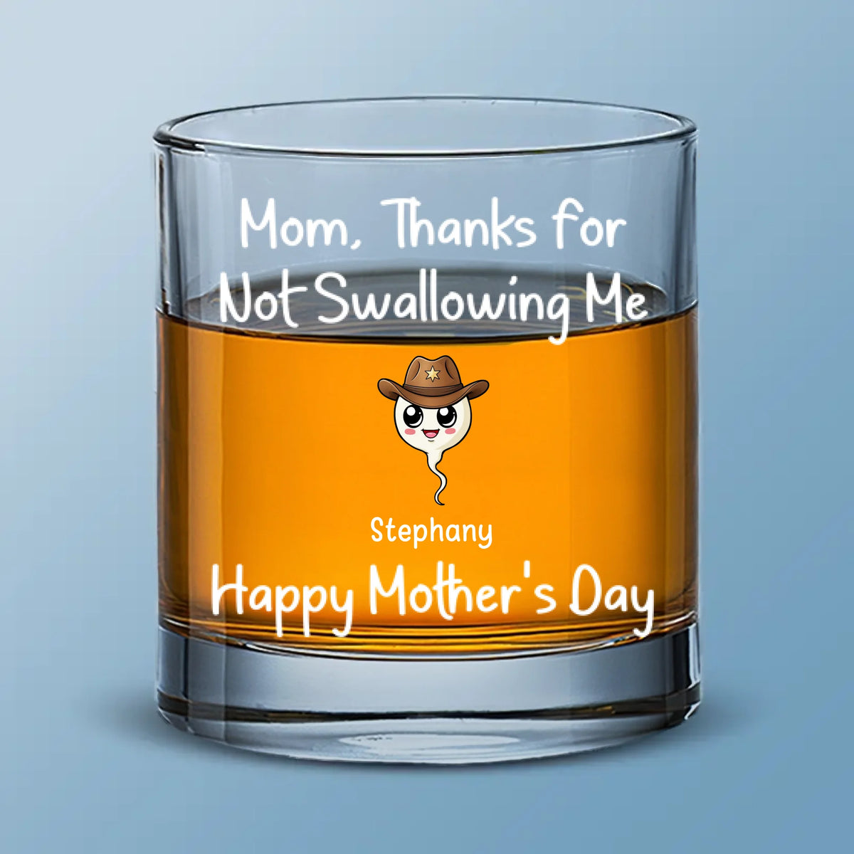 Thanks For The Save, Mom - Family Personalized Custom Whiskey Glass - Mother's Day, Gift For Mom