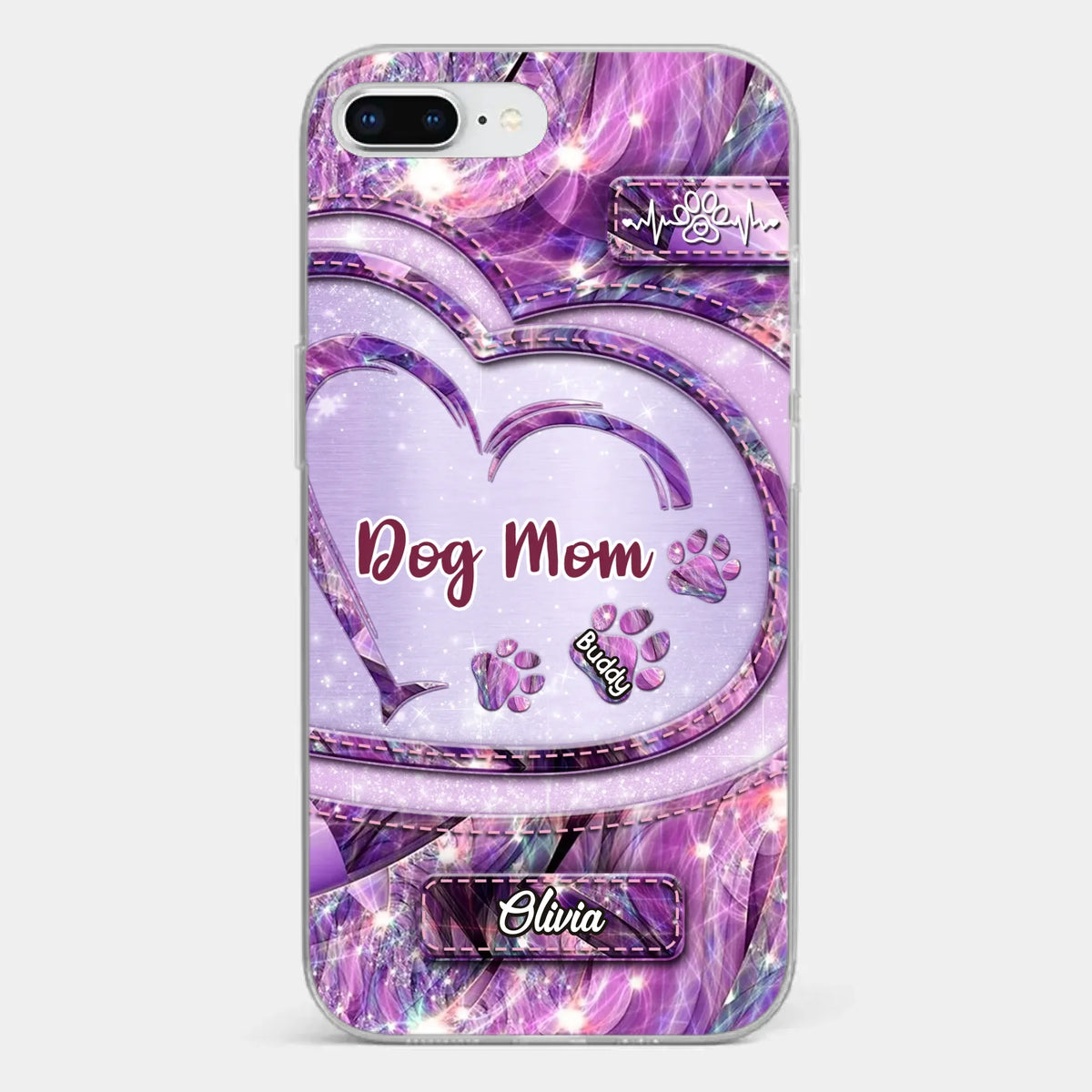 Paw Prints On My Heart - Dog Personalized Custom Clear Phone Case - Gift For Pet Owners, Pet Lovers