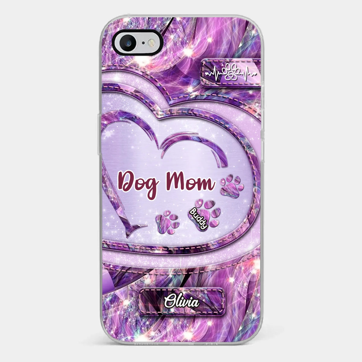 Paw Prints On My Heart - Dog Personalized Custom Clear Phone Case - Gift For Pet Owners, Pet Lovers