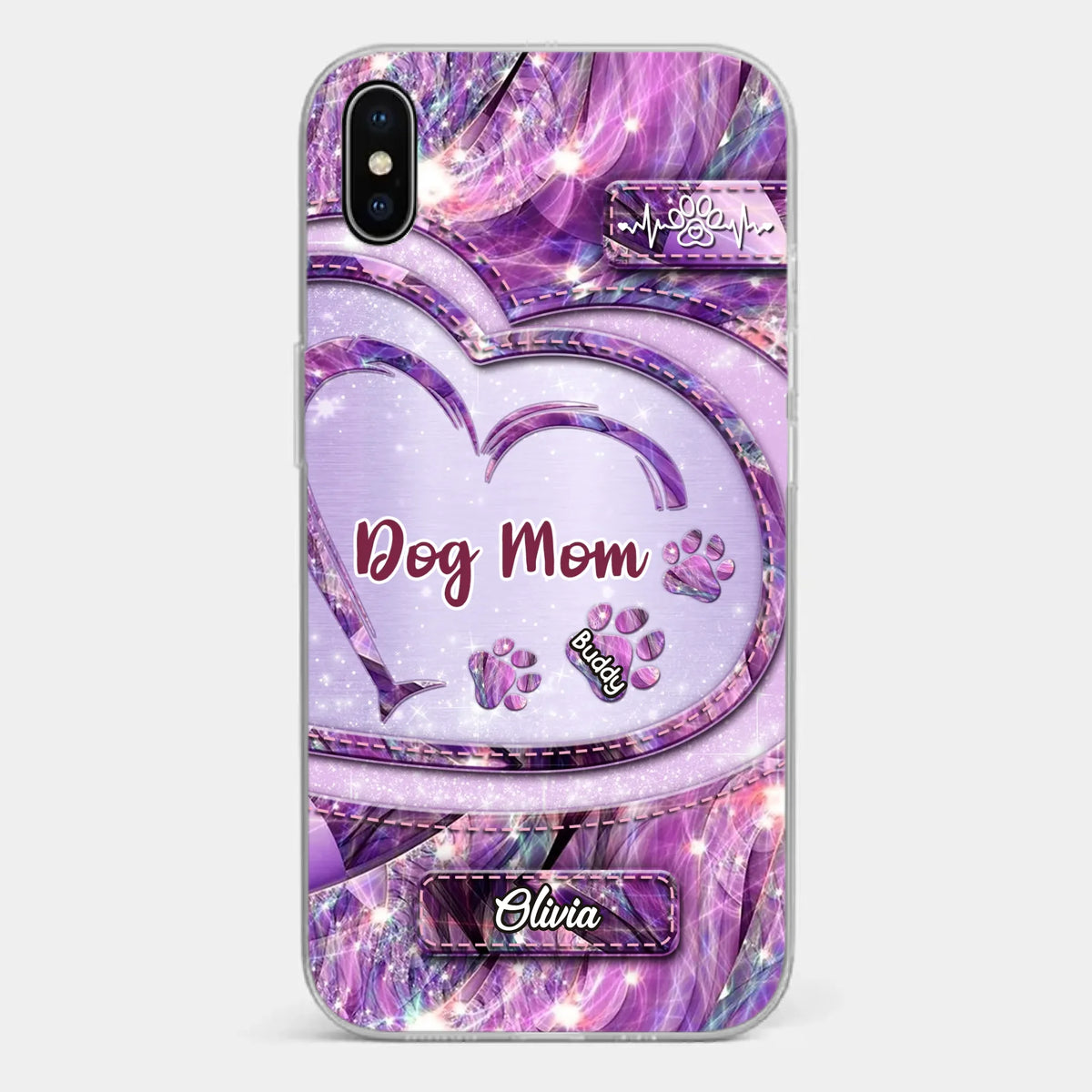 Paw Prints On My Heart - Dog Personalized Custom Clear Phone Case - Gift For Pet Owners, Pet Lovers