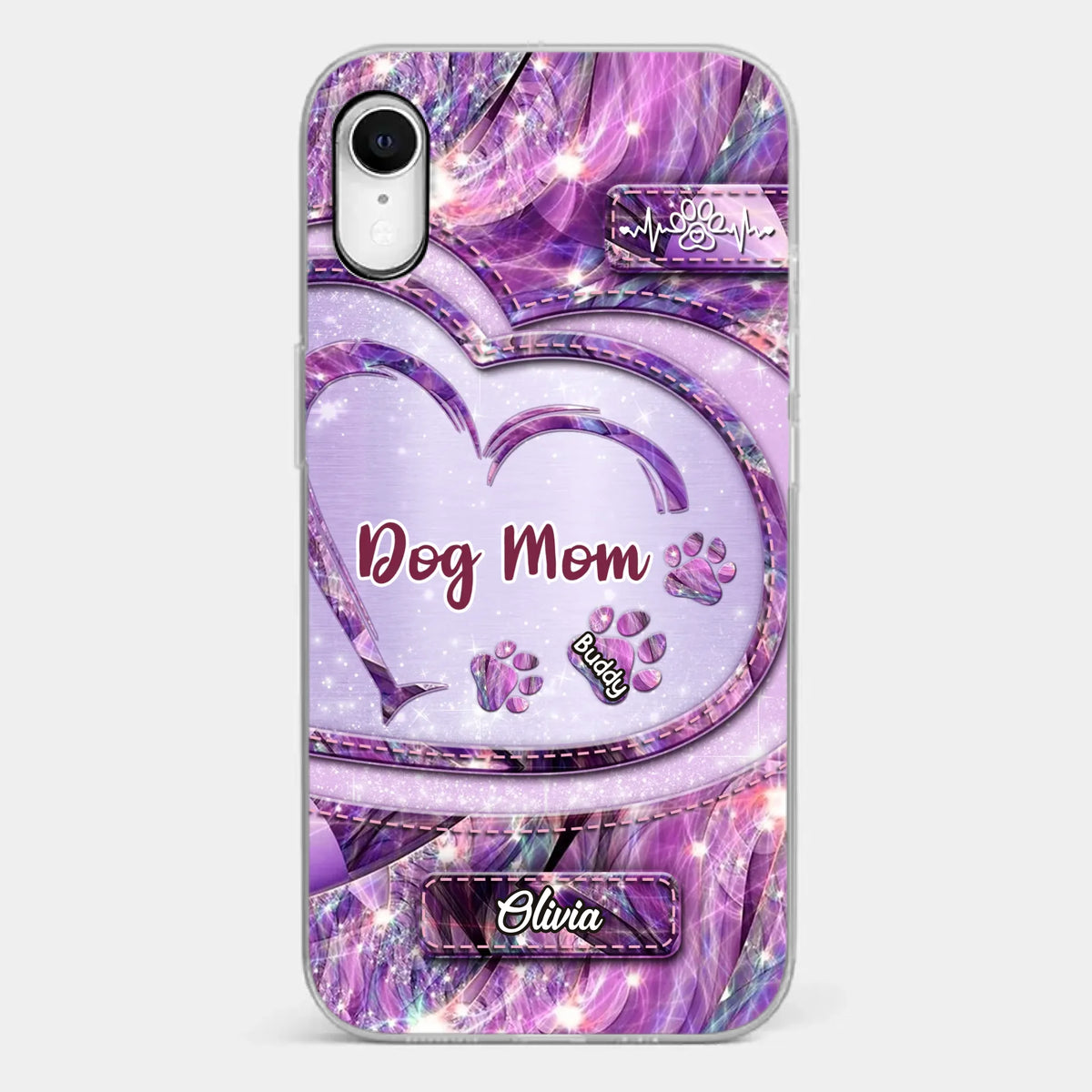 Paw Prints On My Heart - Dog Personalized Custom Clear Phone Case - Gift For Pet Owners, Pet Lovers