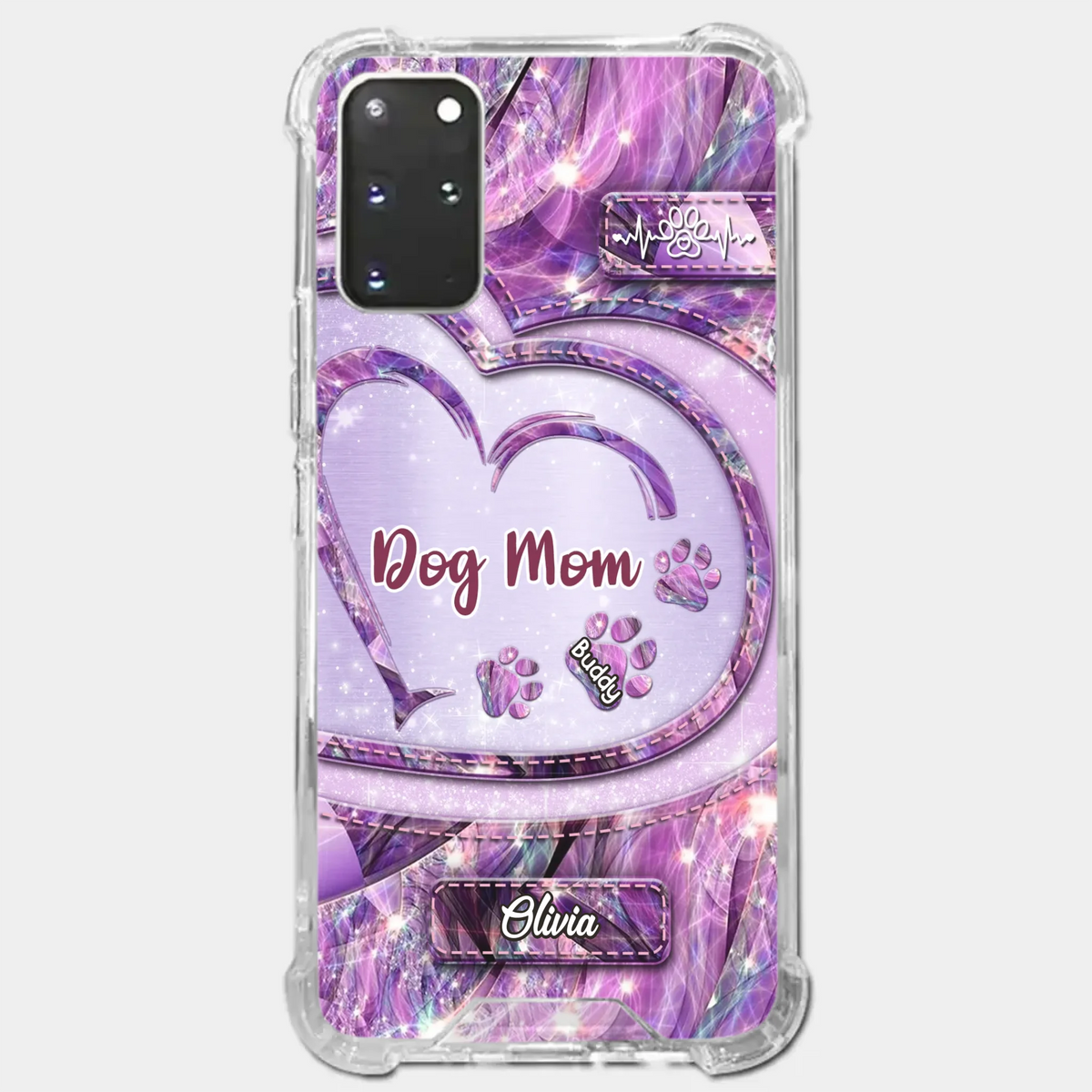 Paw Prints On My Heart - Dog Personalized Custom Clear Phone Case - Gift For Pet Owners, Pet Lovers