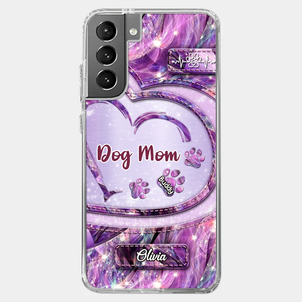 Paw Prints On My Heart - Dog Personalized Custom Clear Phone Case - Gift For Pet Owners, Pet Lovers