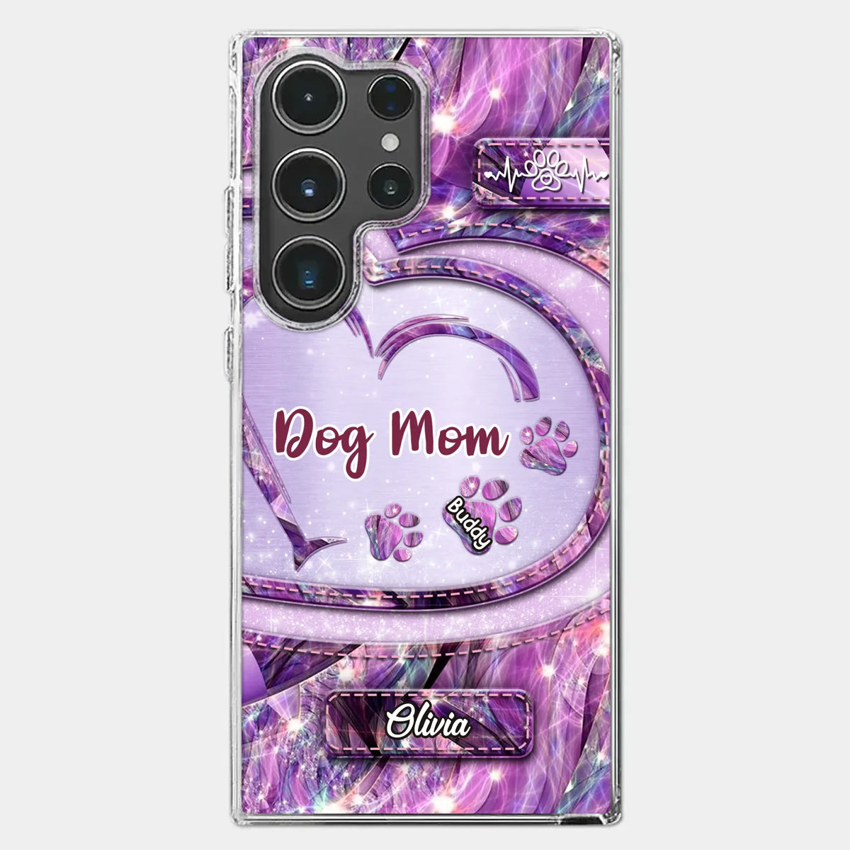 Paw Prints On My Heart - Dog Personalized Custom Clear Phone Case - Gift For Pet Owners, Pet Lovers