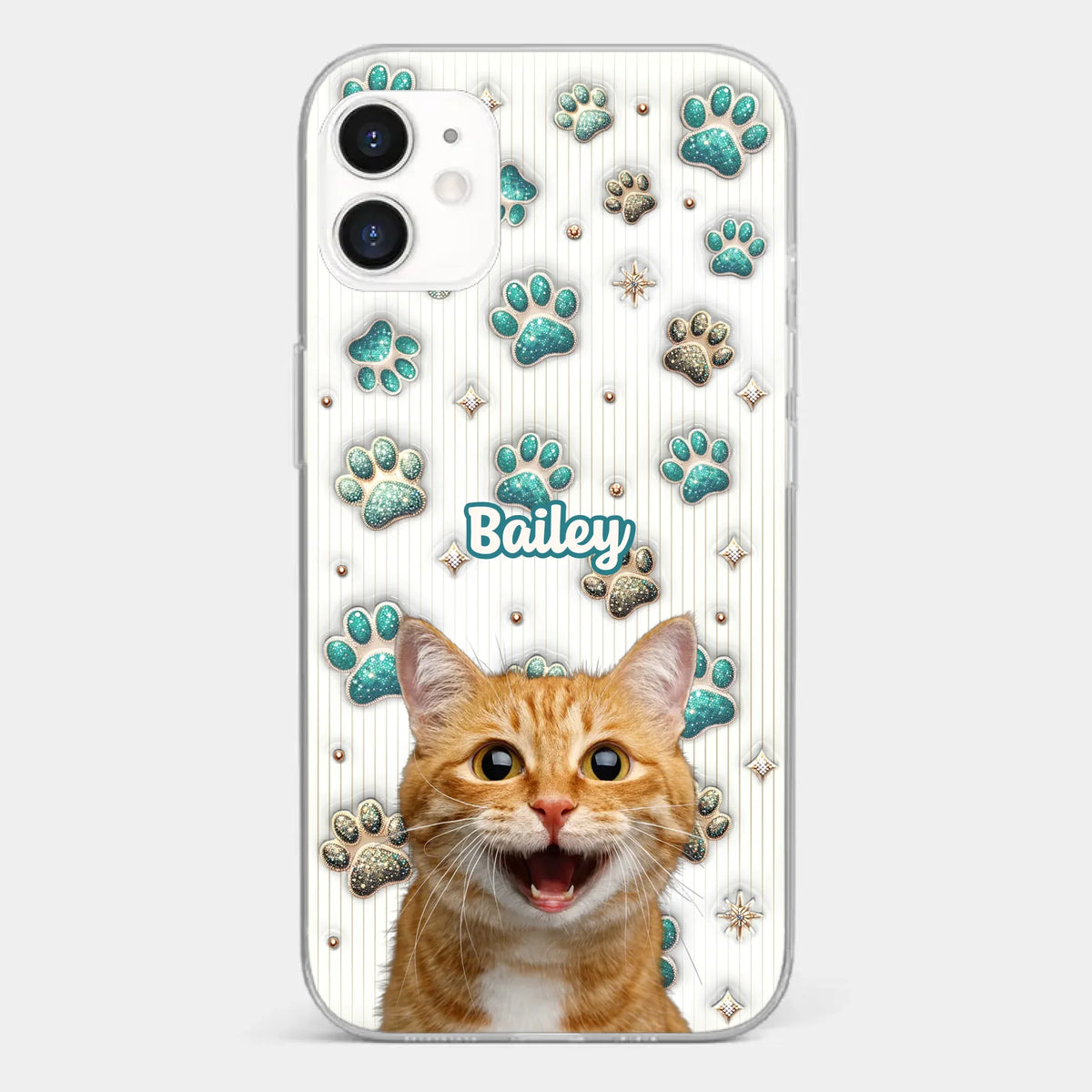Custom Photo Cuteness Overload In Every Call - Dog & Cat Personalized Custom 3D Inflated Effect Printed Clear Phone Case - Gift For Pet Owners, Pet Lover