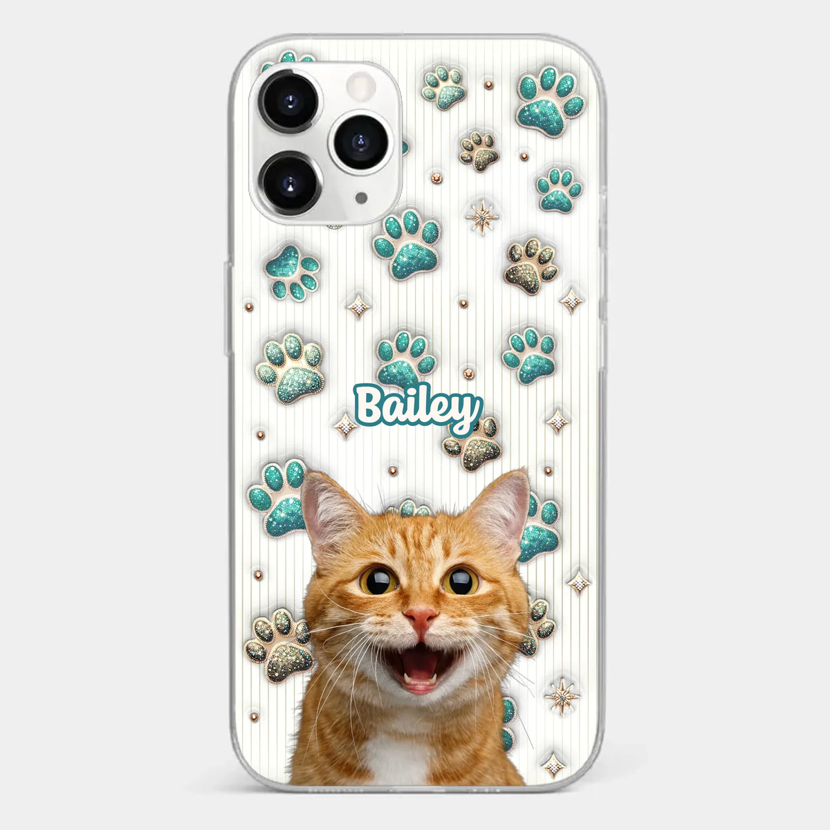 Custom Photo Cuteness Overload In Every Call - Dog & Cat Personalized Custom 3D Inflated Effect Printed Clear Phone Case - Gift For Pet Owners, Pet Lover