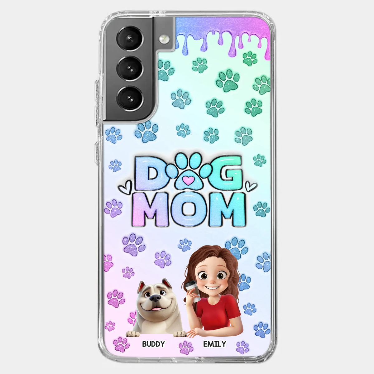 My Best Friend Has Paws - Dog Personalized Custom 3D Inflated Effect Printed Clear Phone Case - Gift For Pet Owners, Pet Lover