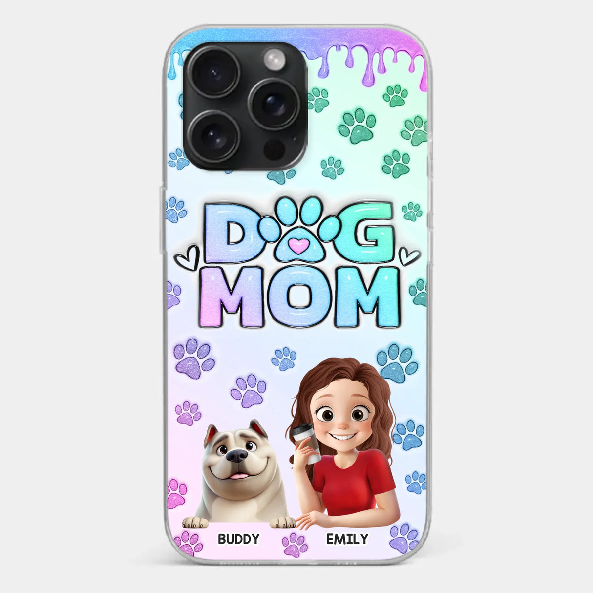 My Best Friend Has Paws - Dog Personalized Custom 3D Inflated Effect Printed Clear Phone Case - Gift For Pet Owners, Pet Lover