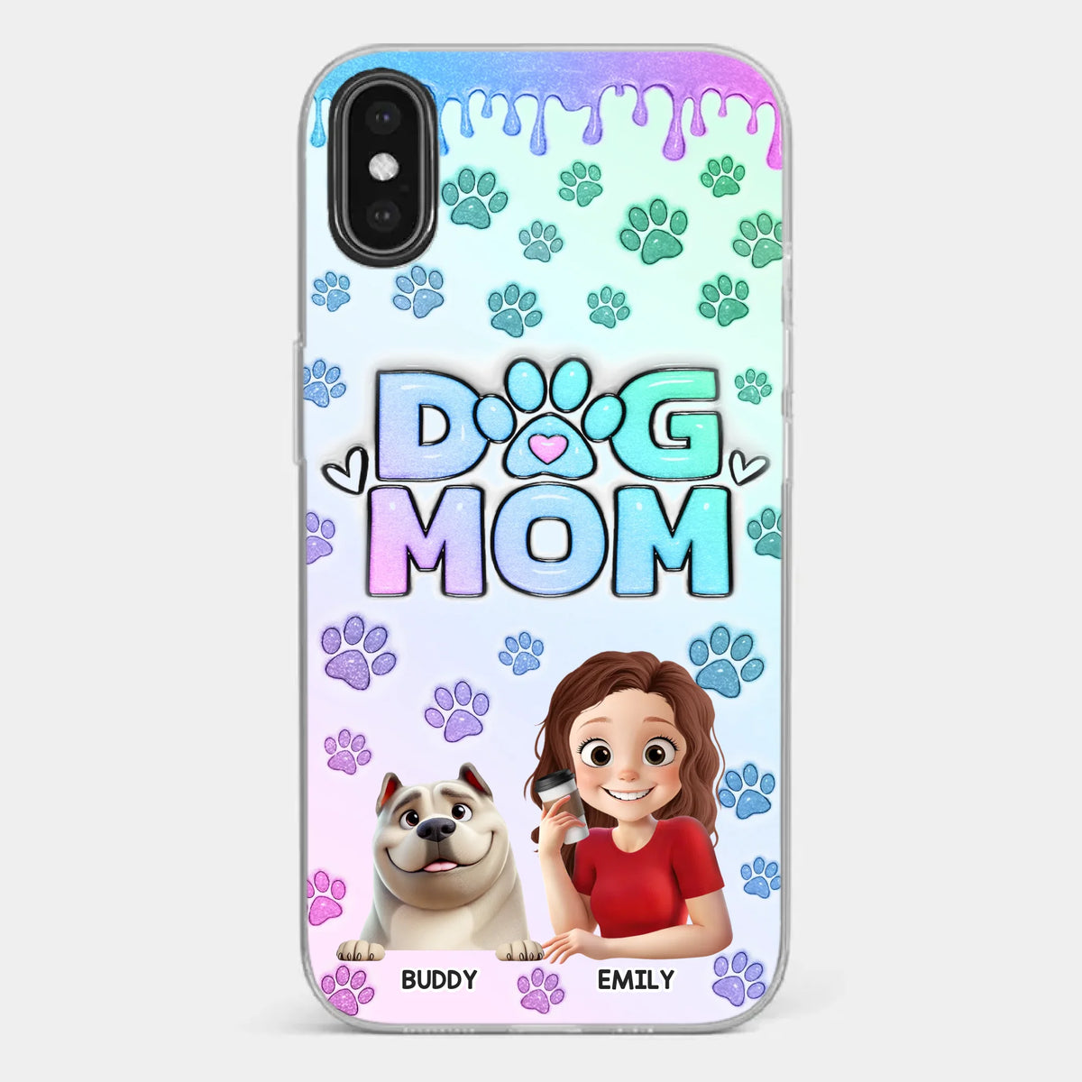 My Best Friend Has Paws - Dog Personalized Custom 3D Inflated Effect Printed Clear Phone Case - Gift For Pet Owners, Pet Lover
