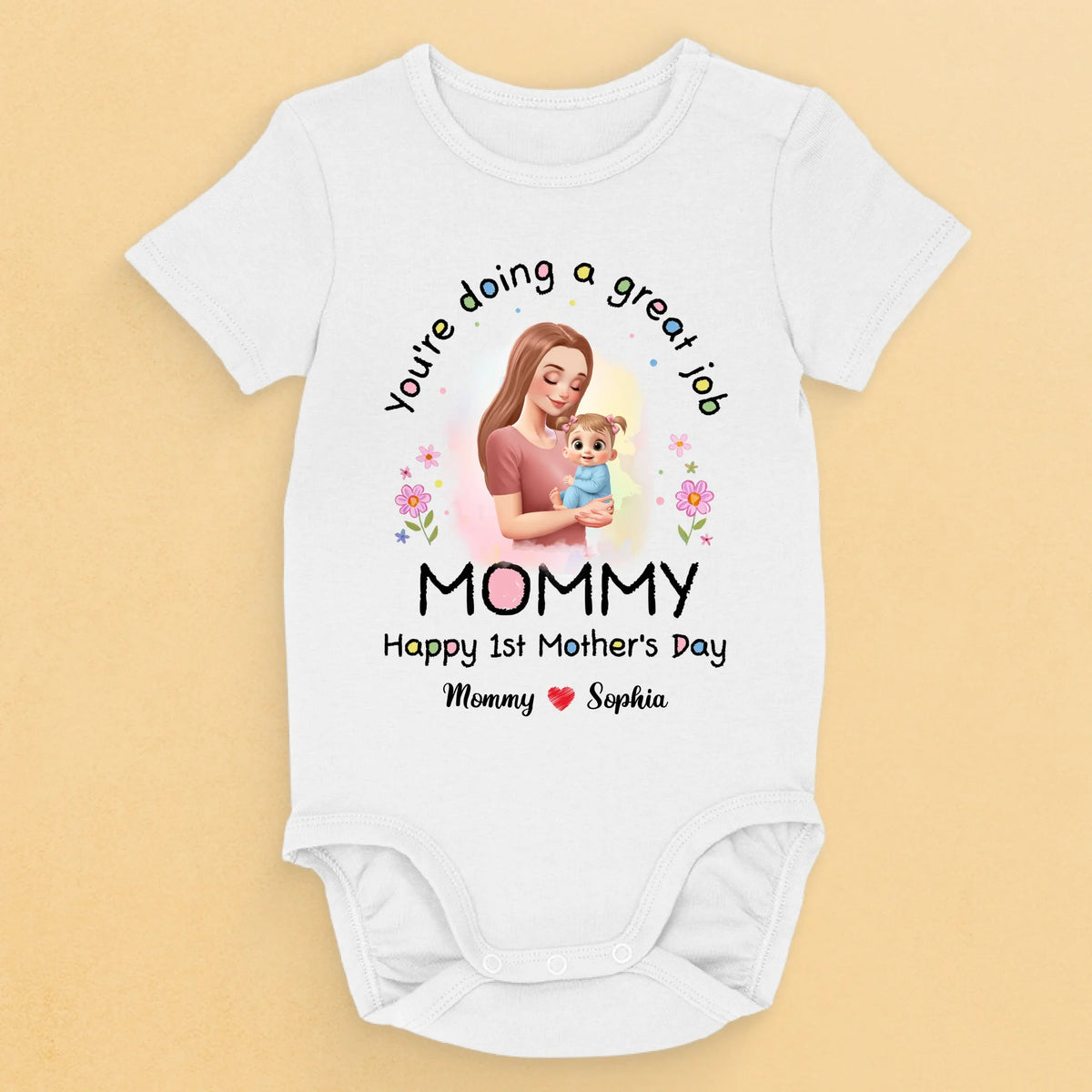 Your Hugs Are Home, Always - Family Personalized Custom Baby Onesie - Mother's Day, Baby Shower Gift, Gift For First Mom