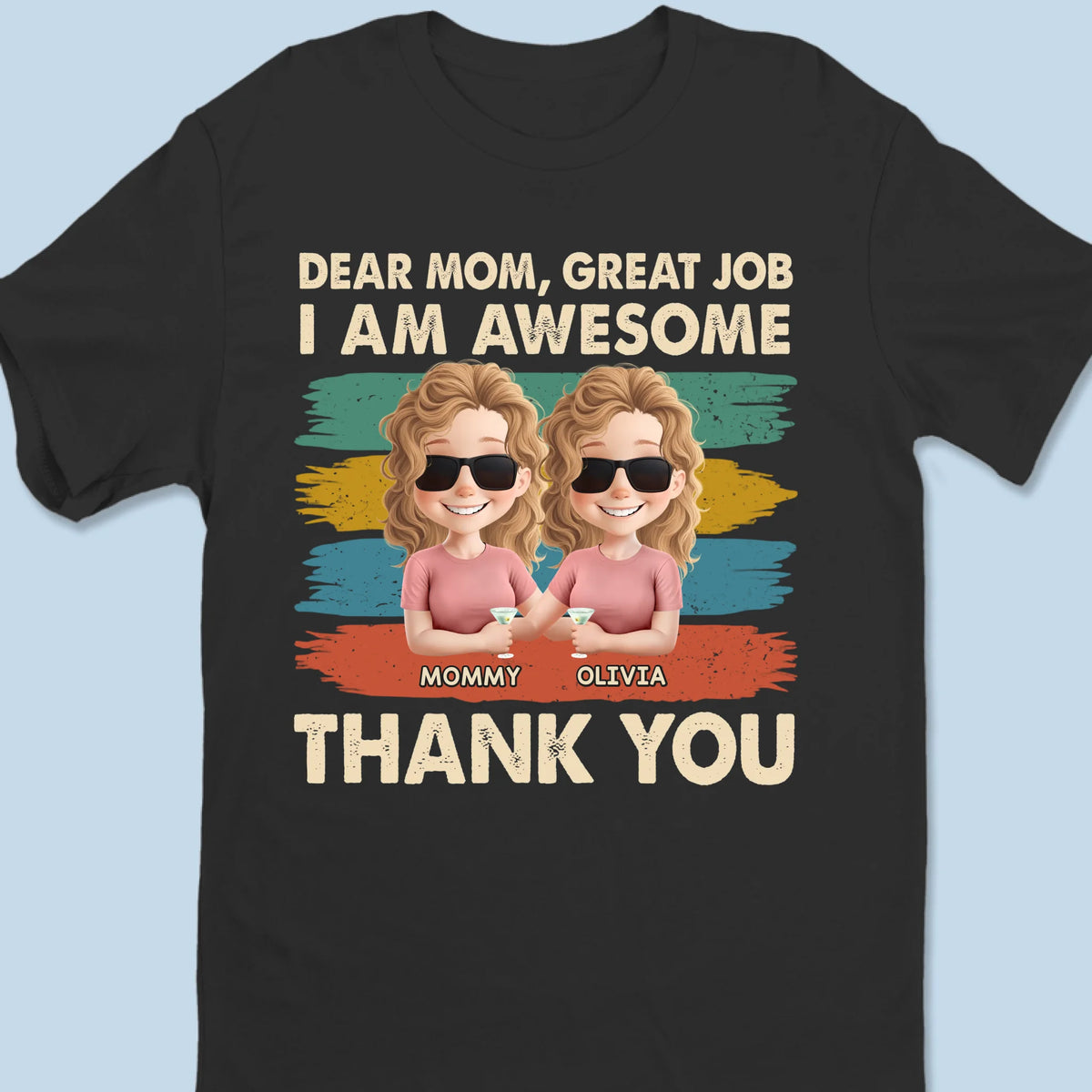 Awesome Kids, Powered By You - Family Personalized Custom Unisex T-shirt, Premium T-shirt, Hoodie - Mother's Day, Gift For Mom