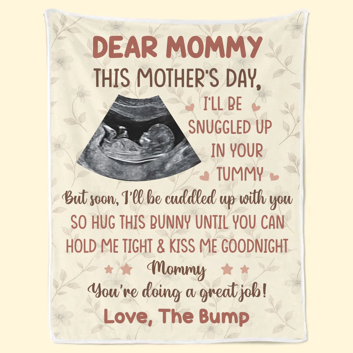 Custom Photo Soon We’ll Be Face To Face - Family Personalized Custom Blanket - Mother's Day, Baby Shower Gift, Gift For First Mom